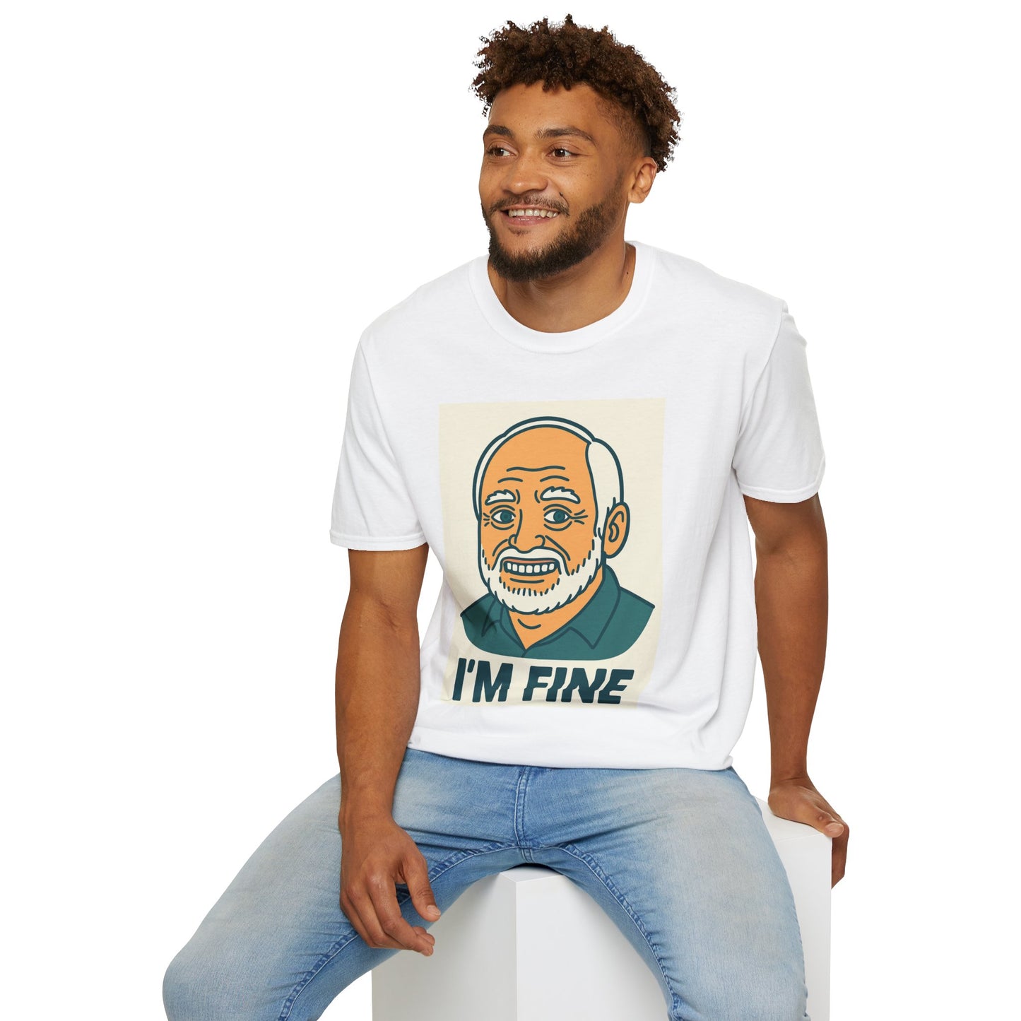 Humorous Unisex T-Shirt - 'I'M FINE', Funny Gift, Casual Wear, Everyday Humor, Father's Day Tee, Gift for Dad
