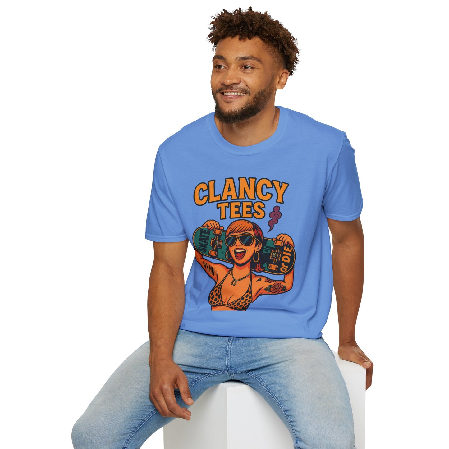 Trendy Graphic Tee, Vintage Skateboarding Shirt, Casual Summer Top, Perfect for Skate Enthusiasts, Streetwear Wardrobe