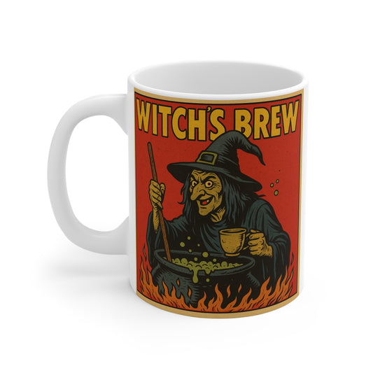 Witch's Brew Vintage Mug | Halloween Coffee Cup, Spooky Gifts, Magical Decor, Witch Lover's Item, Vintage Style