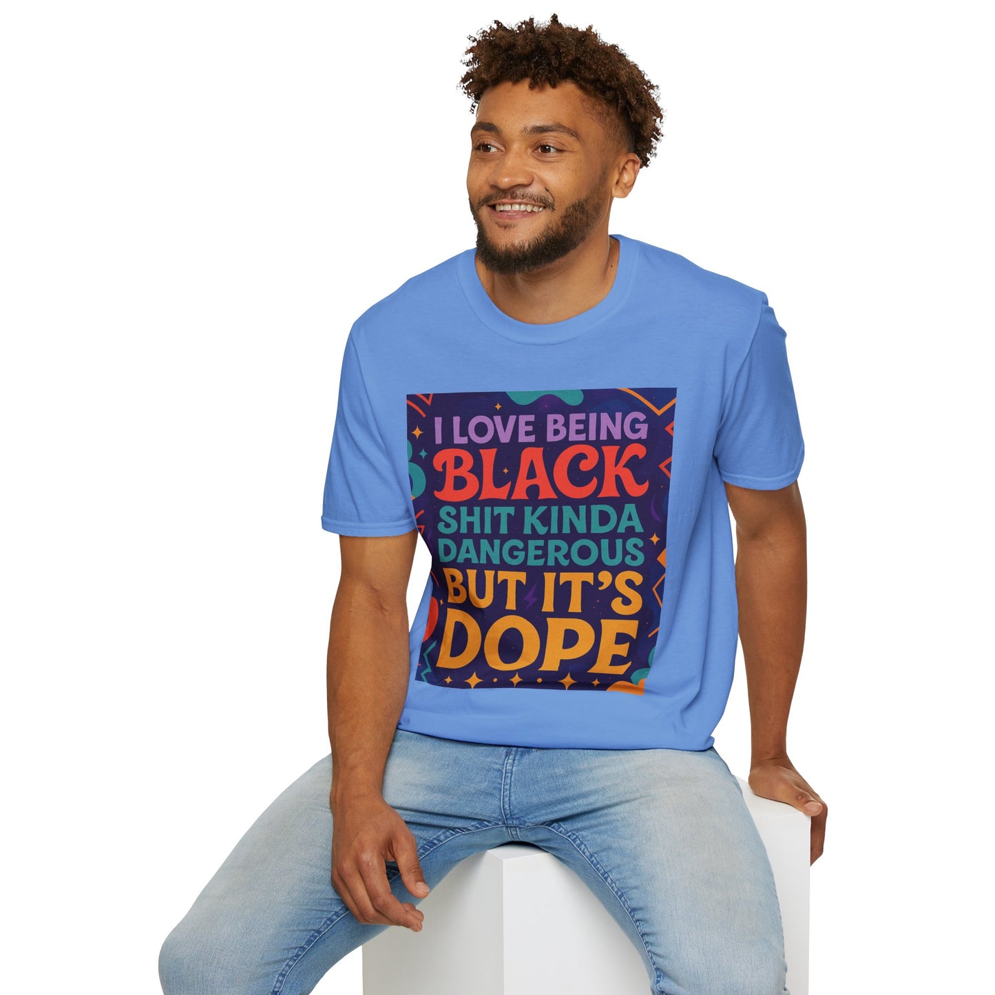 I Love Being Black Shirt – Bold Afrocentric Graphic Tee – Funny Black Pride Design – Gift for Pro-Black Friends and Culture Lovers