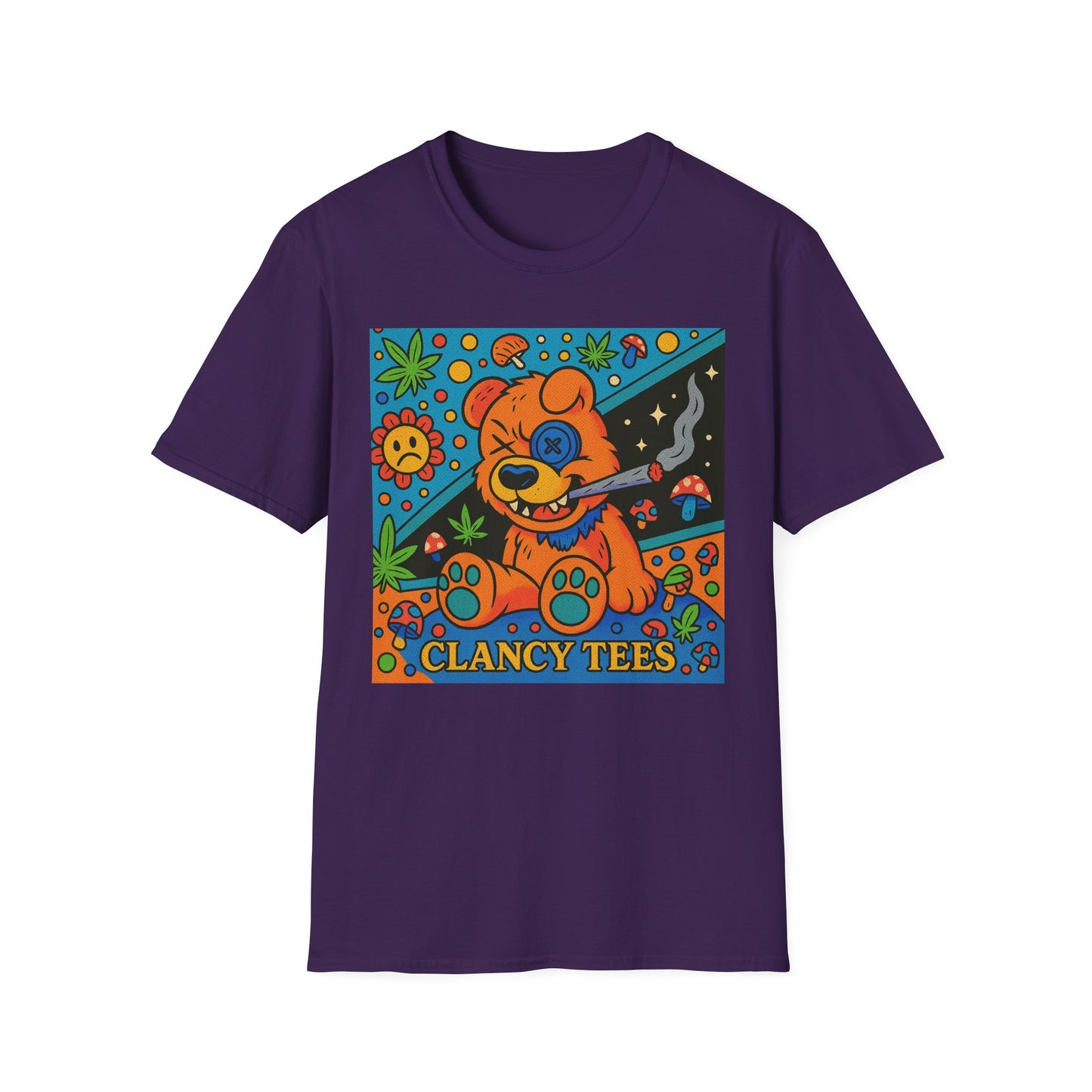 Vibrant Animal Graphic T-Shirt, Casual Tee for Pet Lovers, 420 Friendly Gift, Retro Style, Summer Wear, Fun Everyday Top