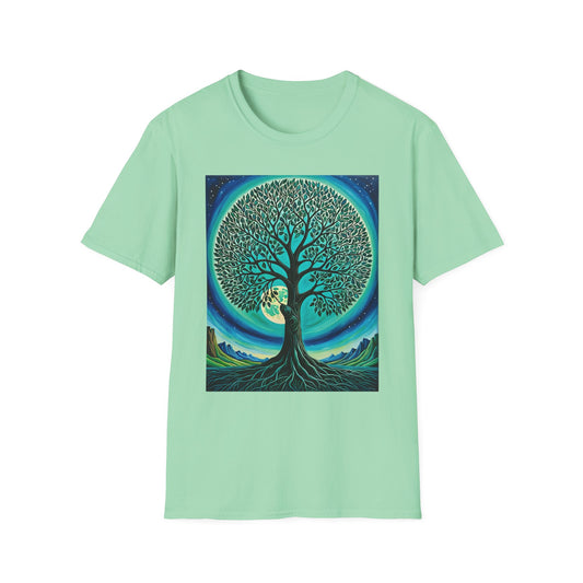 Tree of Life T-Shirt – Cosmic Nature Graphic Tee – Gift for Spiritual Friends, Psychedelic Art Lovers, and Mindful Hippie Souls