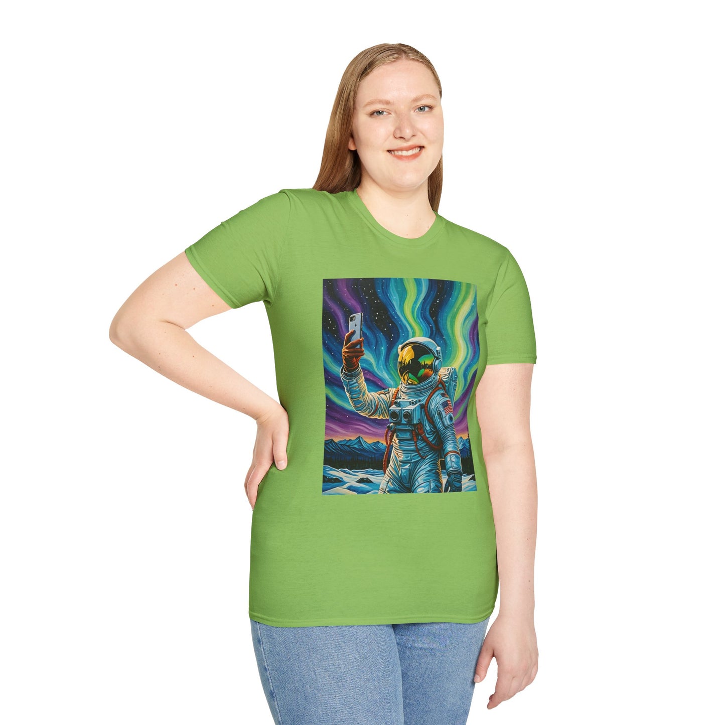 Vibrant Astronaut T-Shirt - Cosmic Vibes, Space Lover Gift, Unisex Casual Wear, Unique Graphic Tee, Festival Fashion