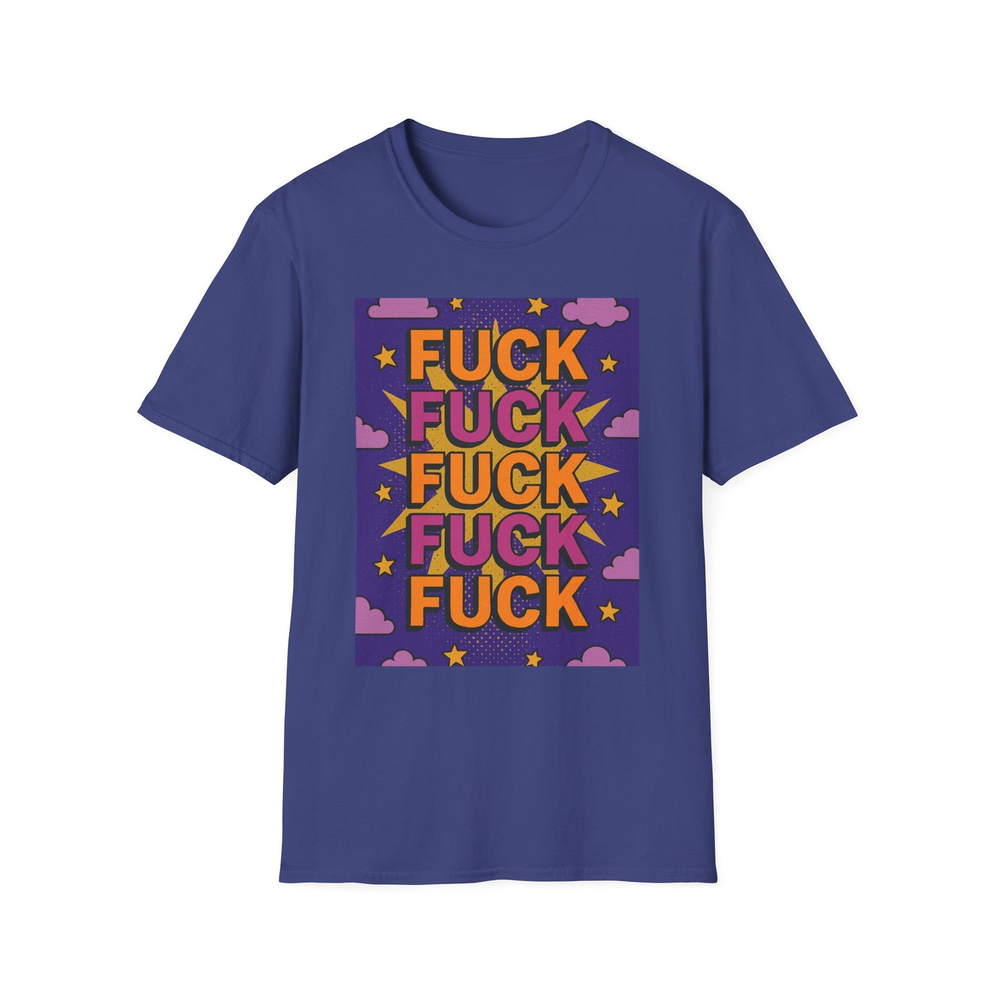 Stacked Fuck Shirt – Funny Profanity Graphic Tee for Overstimulated Adults, Stress Relief Wear, Gift for Burnouts, Cynics, and Sarcastic Friends