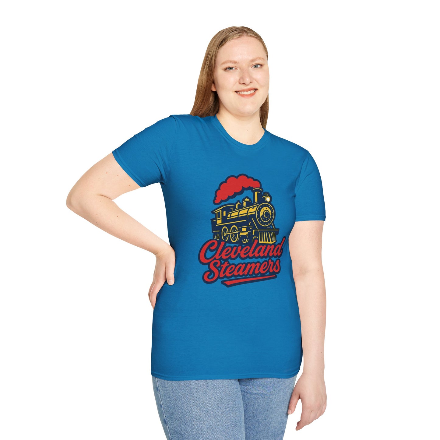 Cleveland Steamers Funny Train T Shirt Retro Sports Parody Tee Gift for Cleveland Fans Gag Shirt Locomotive Joke Apparel for Adults