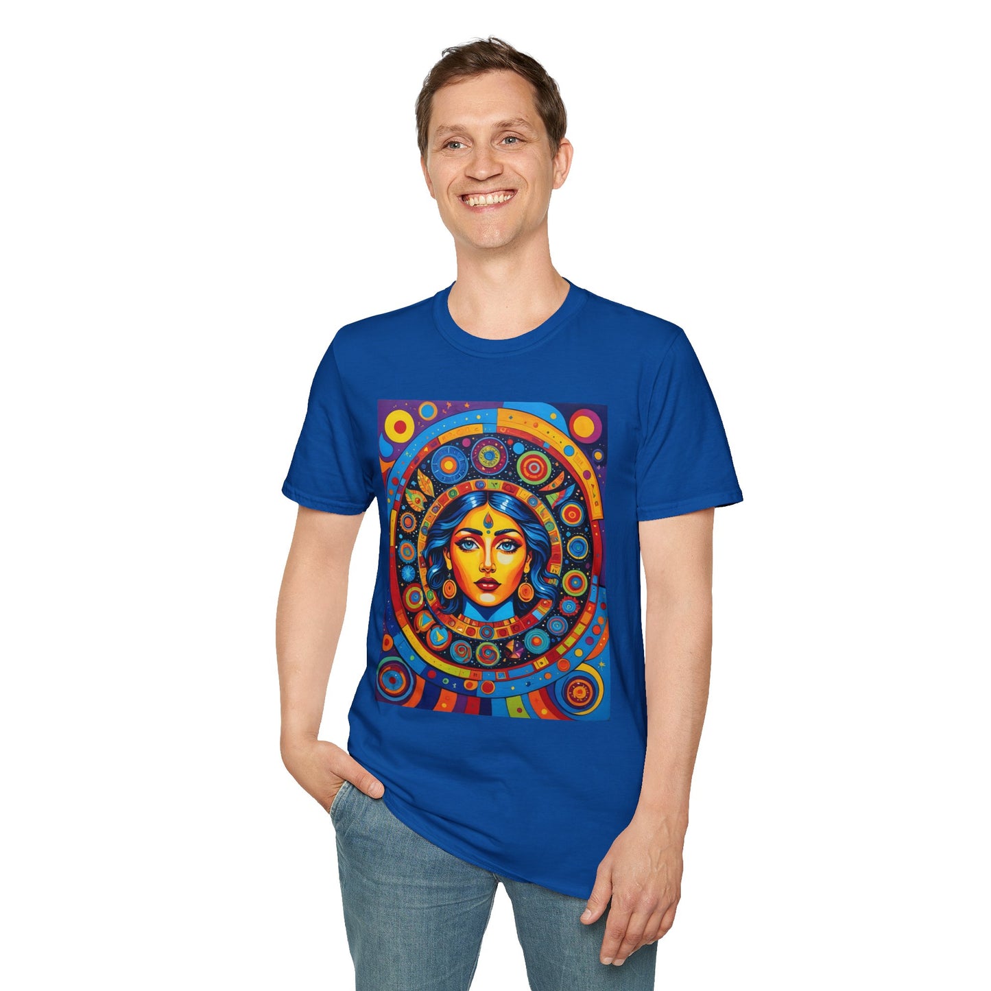 Vibrant Art T-Shirt - Unisex Softstyle Tee, Colorful Graphic Shirt, Gift for Art Lovers, Perfect for Casual Wear, Unique Statement Piece