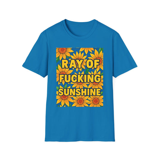 Cheerful Graphic Tee: "Ray of Fucking Sunshine" Unisex Softstyle T-Shirt | Gift for Friends, Casual Wear, Summer Vibes, Birthday Gift, [...]