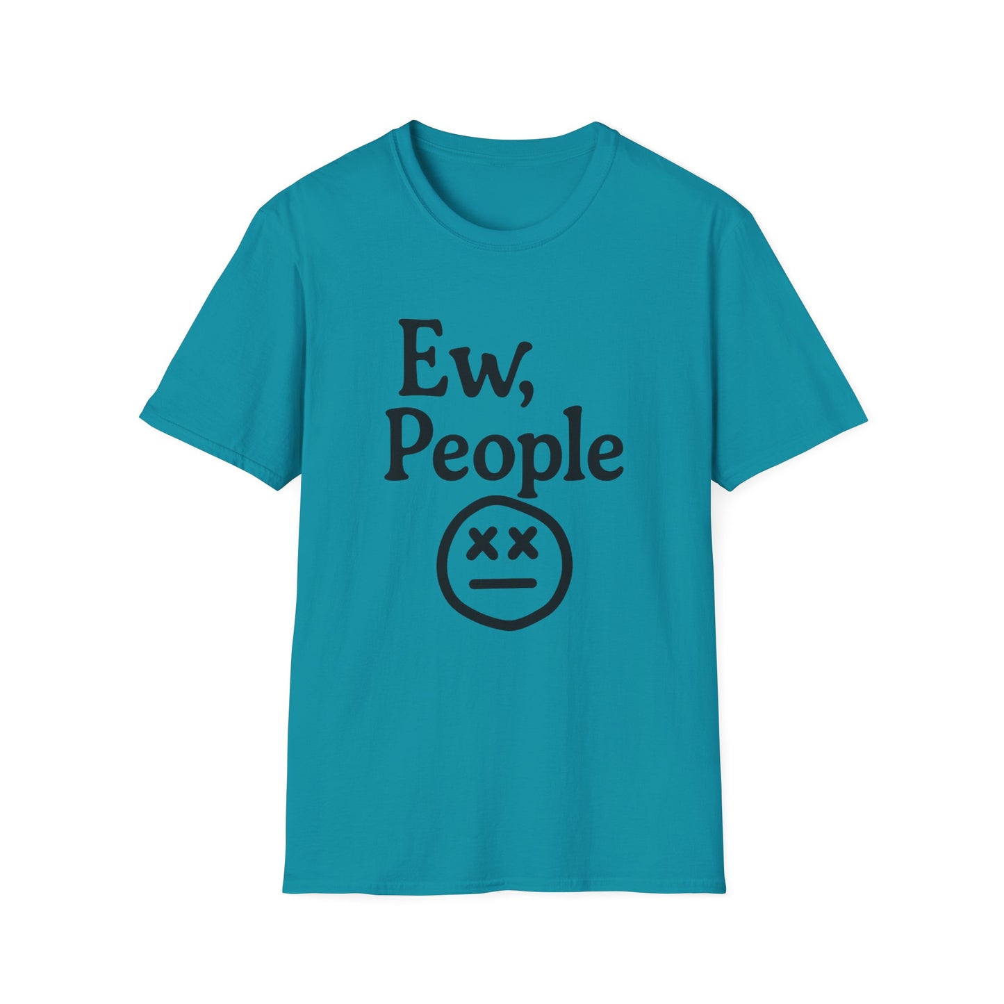 Ew, People Unisex Softstyle T-Shirt | Funny Graphic Tee for Introverts, Gift for Friends, Casual Wear, Comfortable Everyday Shirt