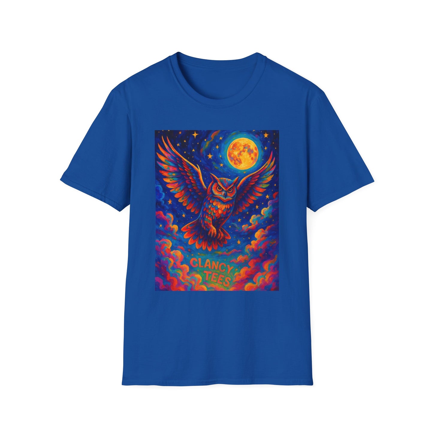 Psychedelic Owl T-Shirt Trippy Full Moon Graphic Tee | Surreal Bird Aesthetic Shirt | Gift for Dreamers and Night Owls | Bold Fantasy Art Top