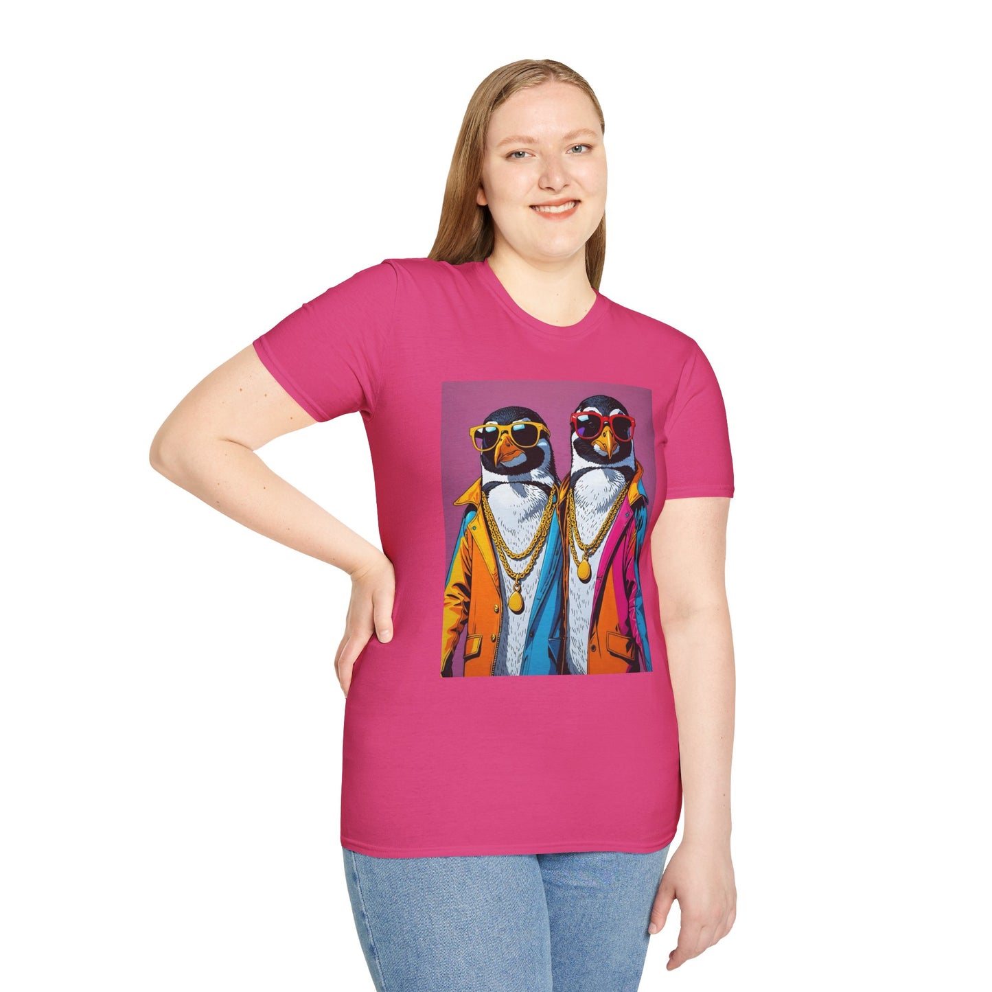 Cool Penguin Shirt – Funny Hip Hop Penguin Graphic Tee – Gift for Animal Lovers, Streetwear Fans, and People Who Stay Icy Year-Round