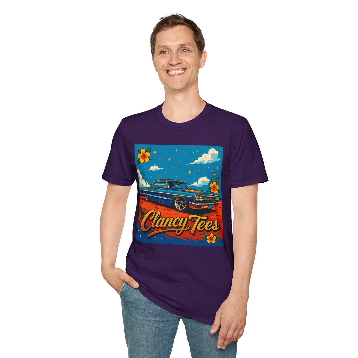 Lowrider Car Retro Shirt – Chicano Style Graphic Tee – Gift for Classic Car Lovers, Vintage Culture Fans, and Custom Car Aesthetic Addicts