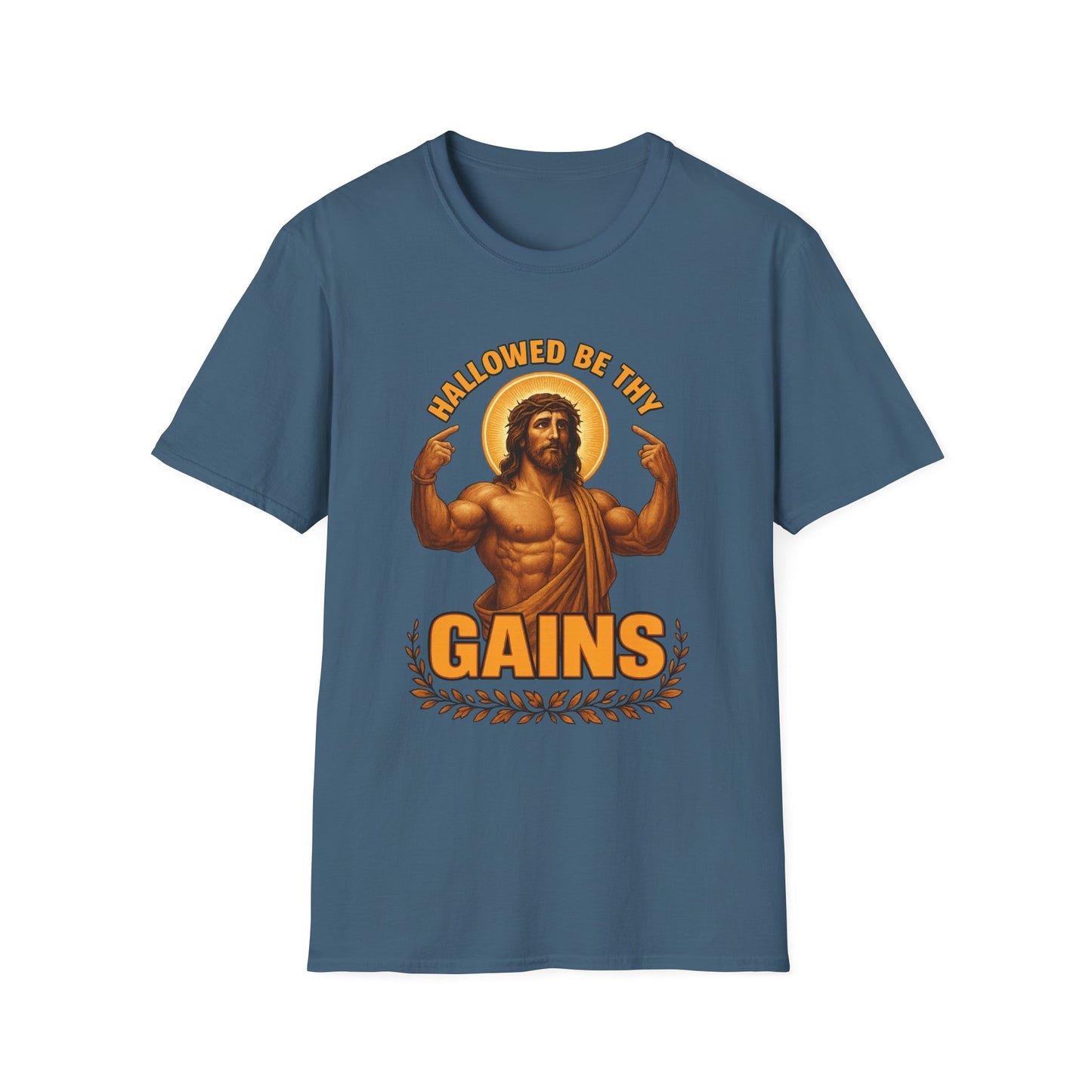 Jesus Gains Unisex T-Shirt, Funny Fitness Tee, Motivational Gym Shirt, Workout Apparel, Religious Gift, Christian Humor Clothing