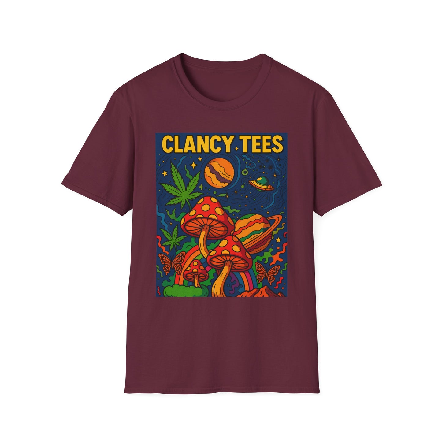 Psychedelic Mushroom T Shirt – Trippy Cosmic Graphic Tee, Stoner Festival Top, Gift for Psychedelic Art Lovers
