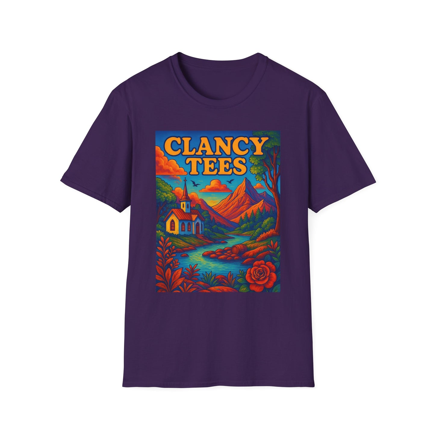 Vibrant Scenic Unisex T-Shirt, Outdoor Adventure Tee, Nature Lover Apparel, Art-Inspired Casual Wear, Gift for All Occasions, Clancy Tees