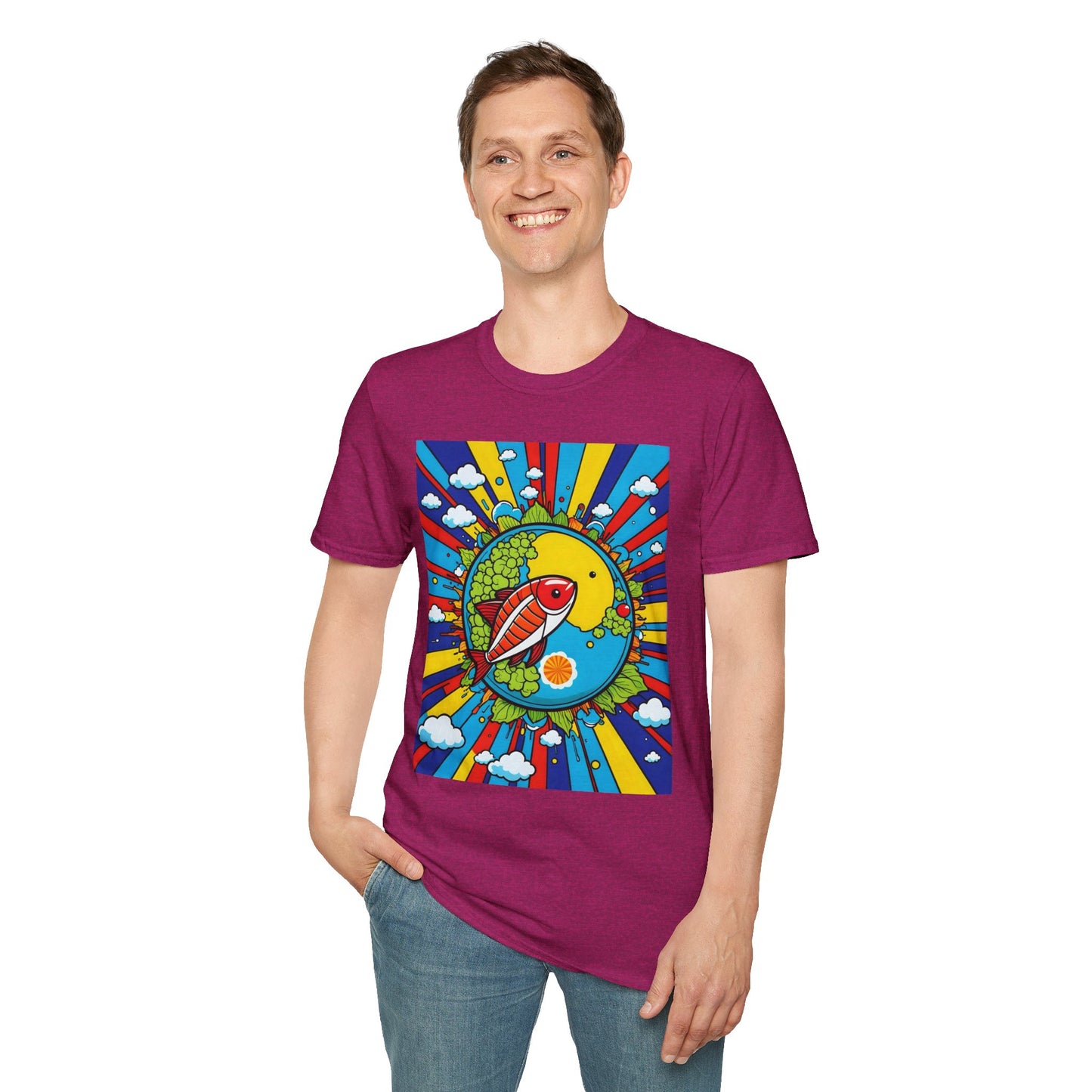 Trippy Sushi Shirt for Foodies Gift for Psychedelic Art Fans Funny Unisex Japanese Graphic Tee