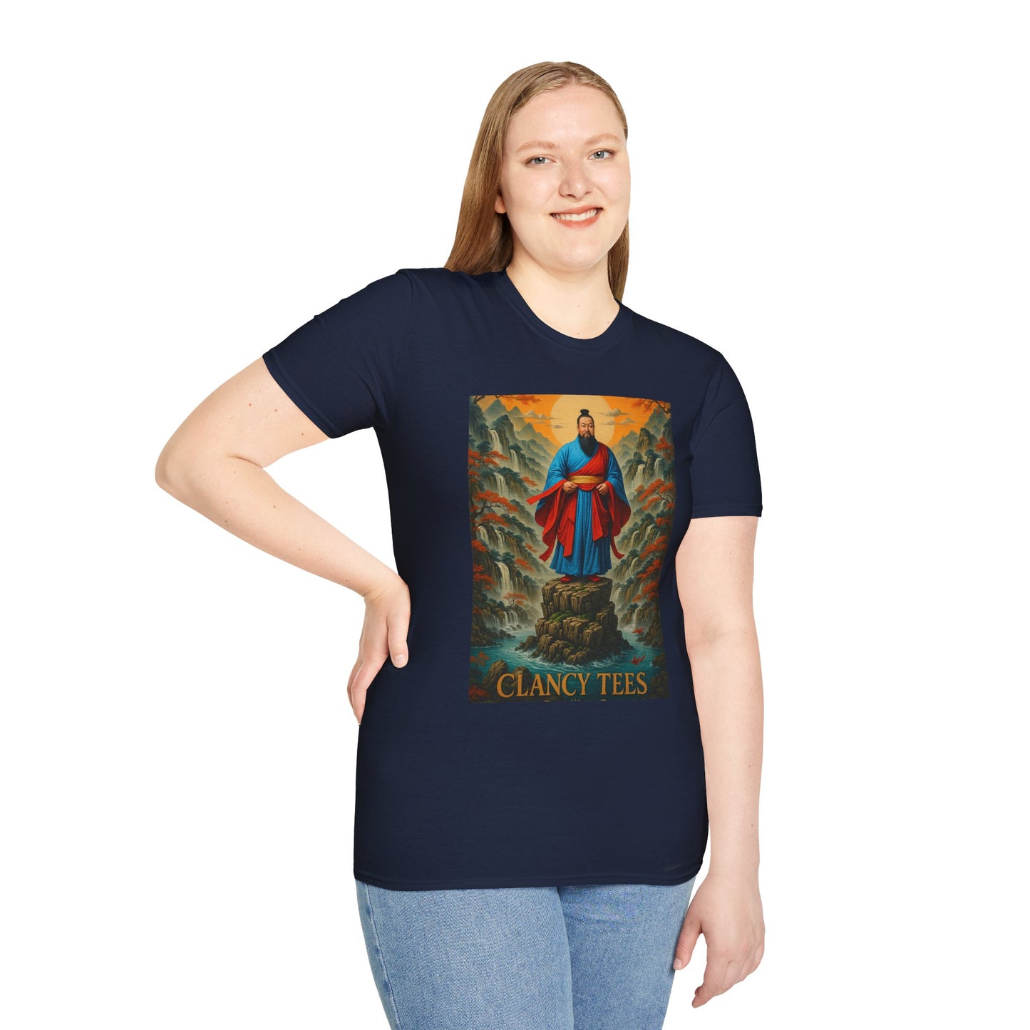 Ancient Warrior Monk T-Shirt Samurai Zen Mountain Tee Japanese Warrior Art Shirt Gift for Martial Arts Fans Gift for History Lovers Spiritual Art