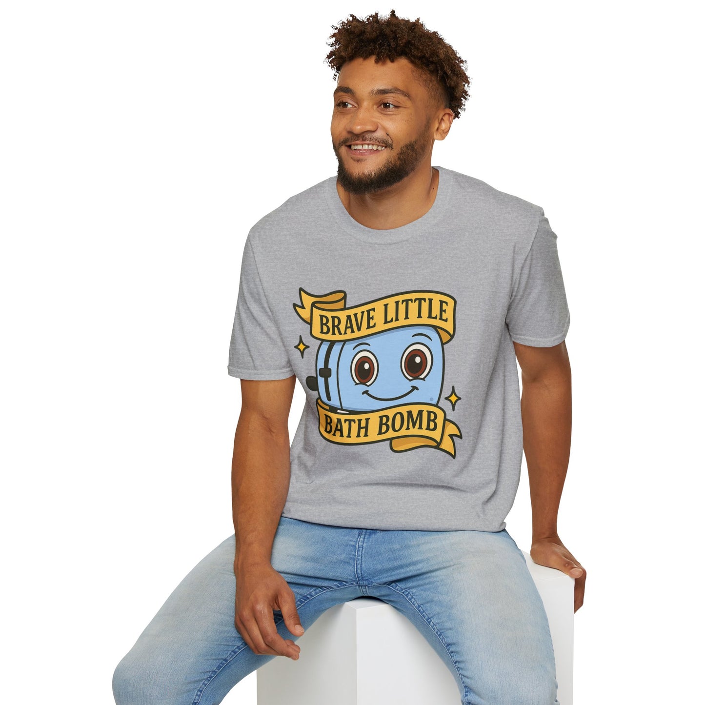 Brave Little Bath Bomb T-Shirt, Whimsical Tee for Kids, Fun Gift for Birthdays, Bath Lovers, Unique Graphic Shirt