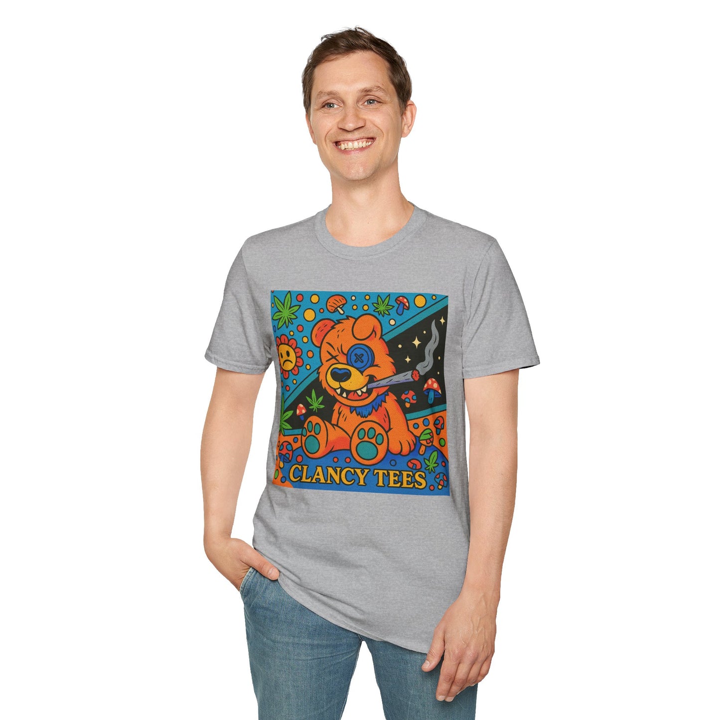 Vibrant Animal Graphic T-Shirt, Casual Tee for Pet Lovers, 420 Friendly Gift, Retro Style, Summer Wear, Fun Everyday Top