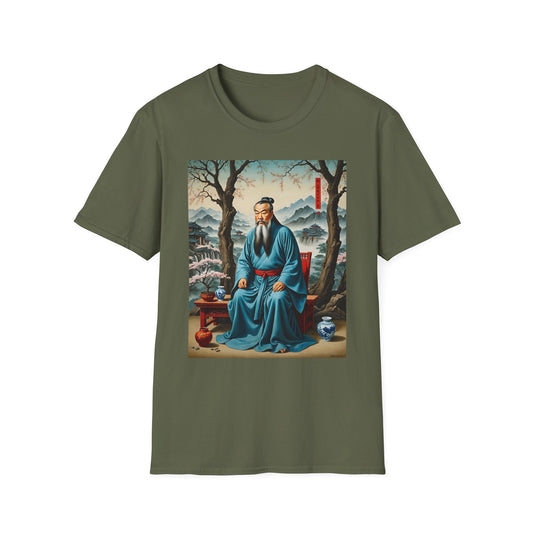 Ancient Scholar T-Shirt Eastern Wisdom Graphic Tee Traditional Art Shirt Gift for History Buffs Gift for Philosophy Fans Timeless Cultural Artwork