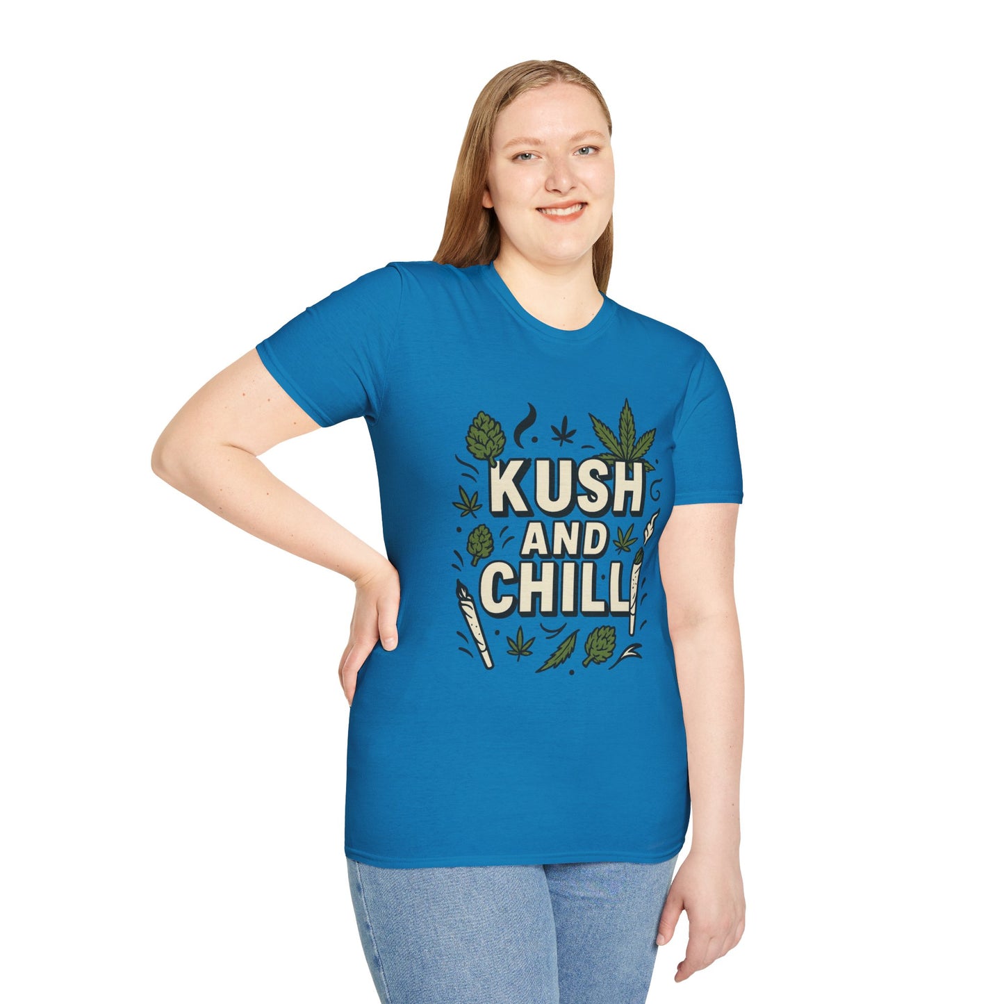 Kush and Chill Funny Weed Shirt – Stoner Relaxation Tee – Gift for Potheads, Chill Smokers, Cannabis Lovers, and 420 Enthusiasts