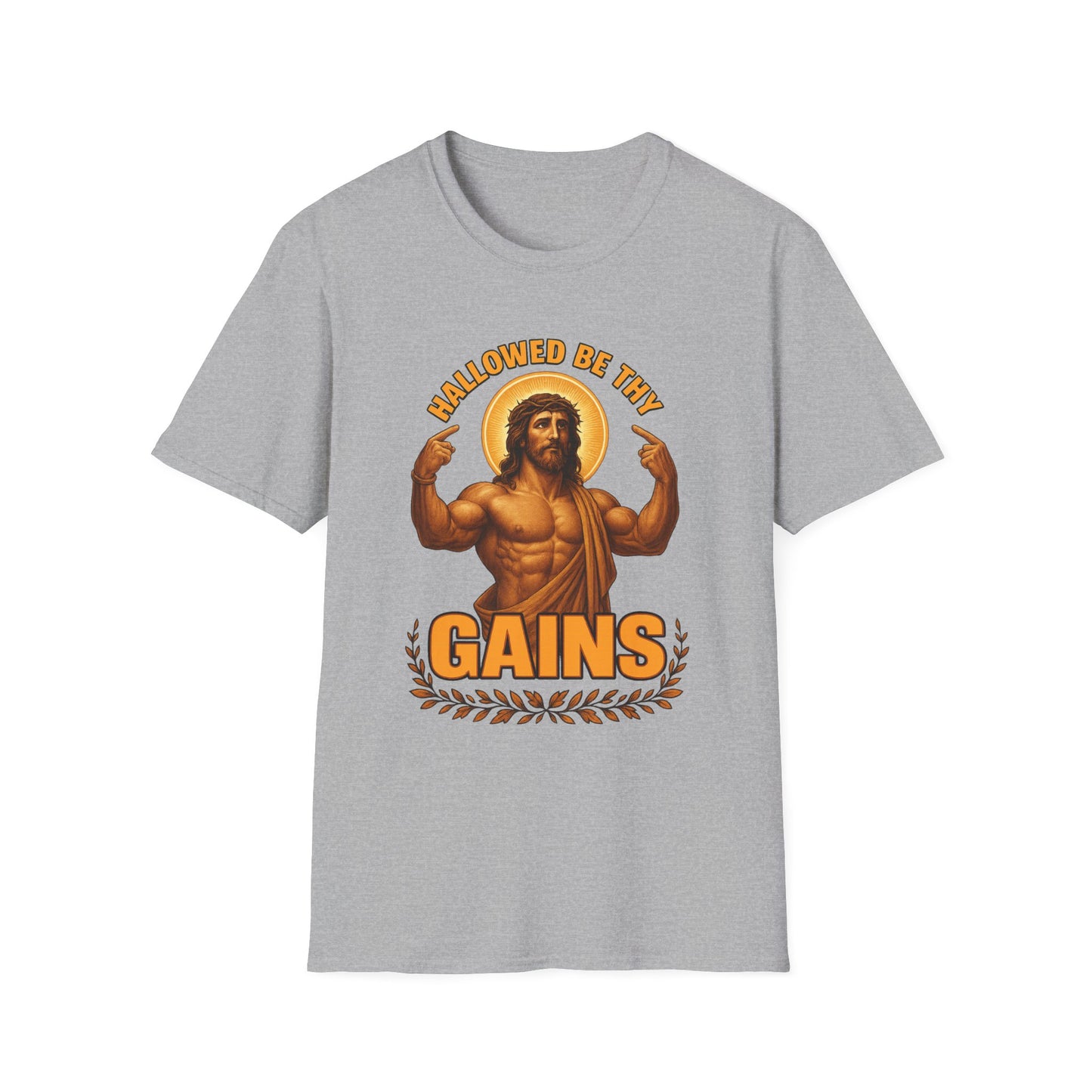 Jesus Gains Unisex T-Shirt, Funny Fitness Tee, Motivational Gym Shirt, Workout Apparel, Religious Gift, Christian Humor Clothing