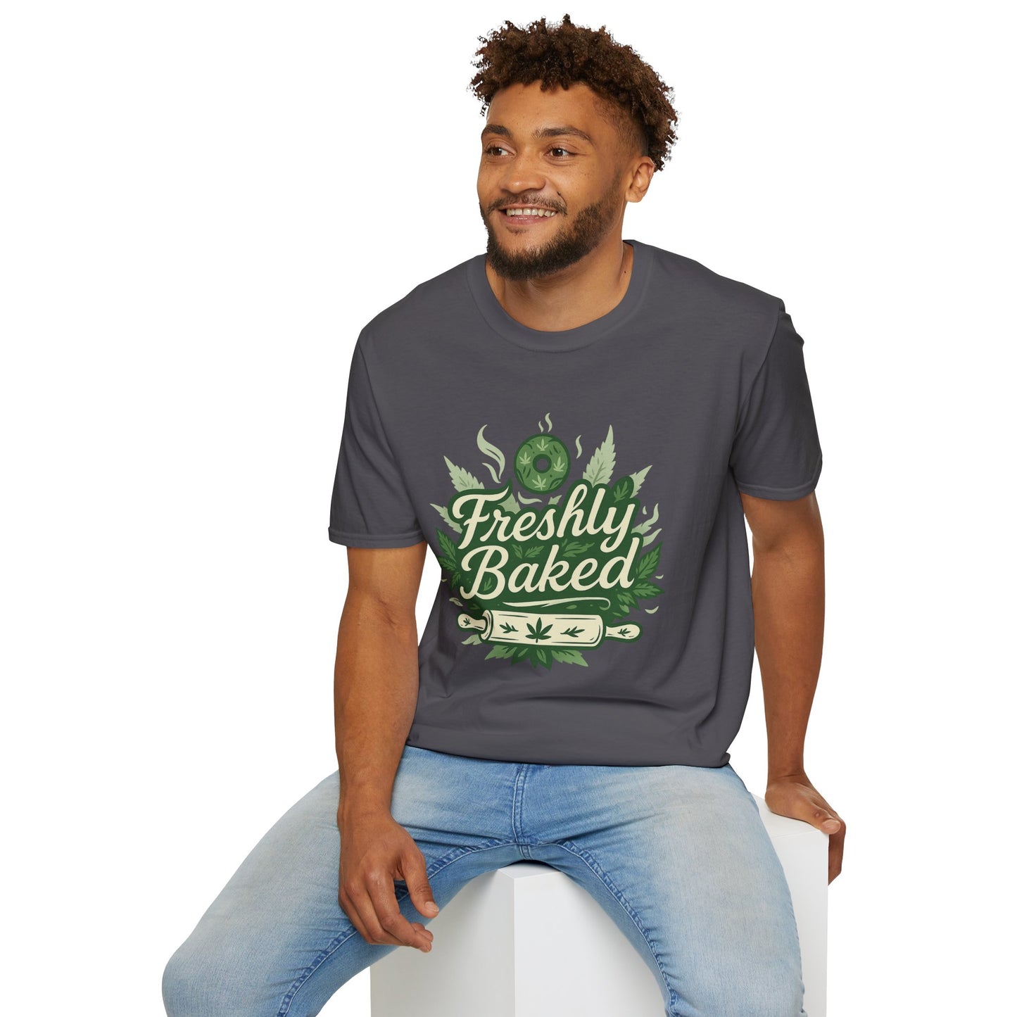 Freshly Baked T-Shirt, Unisex Graphic Tee for Cooks, Foodies, Parties, 420 Celebrations, Unique Gift Idea