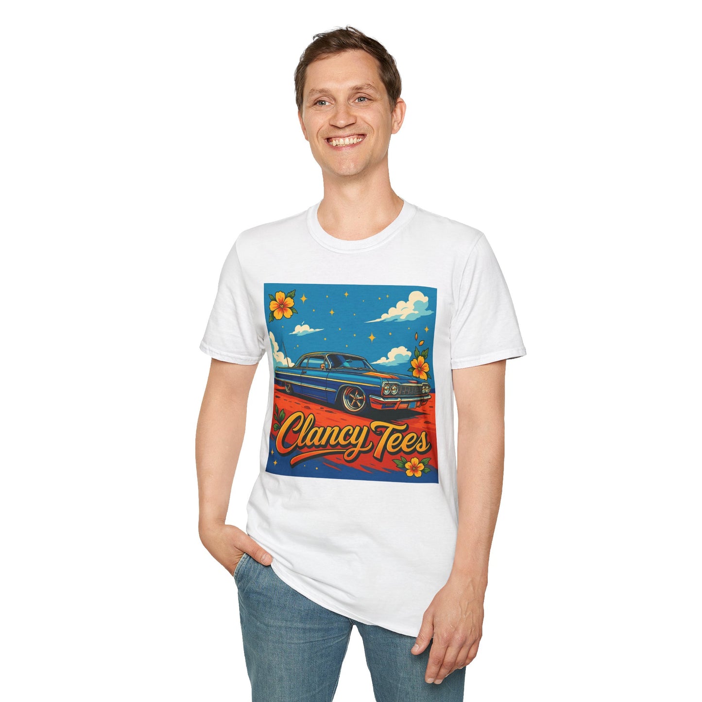 Lowrider Car Retro Shirt – Chicano Style Graphic Tee – Gift for Classic Car Lovers, Vintage Culture Fans, and Custom Car Aesthetic Addicts