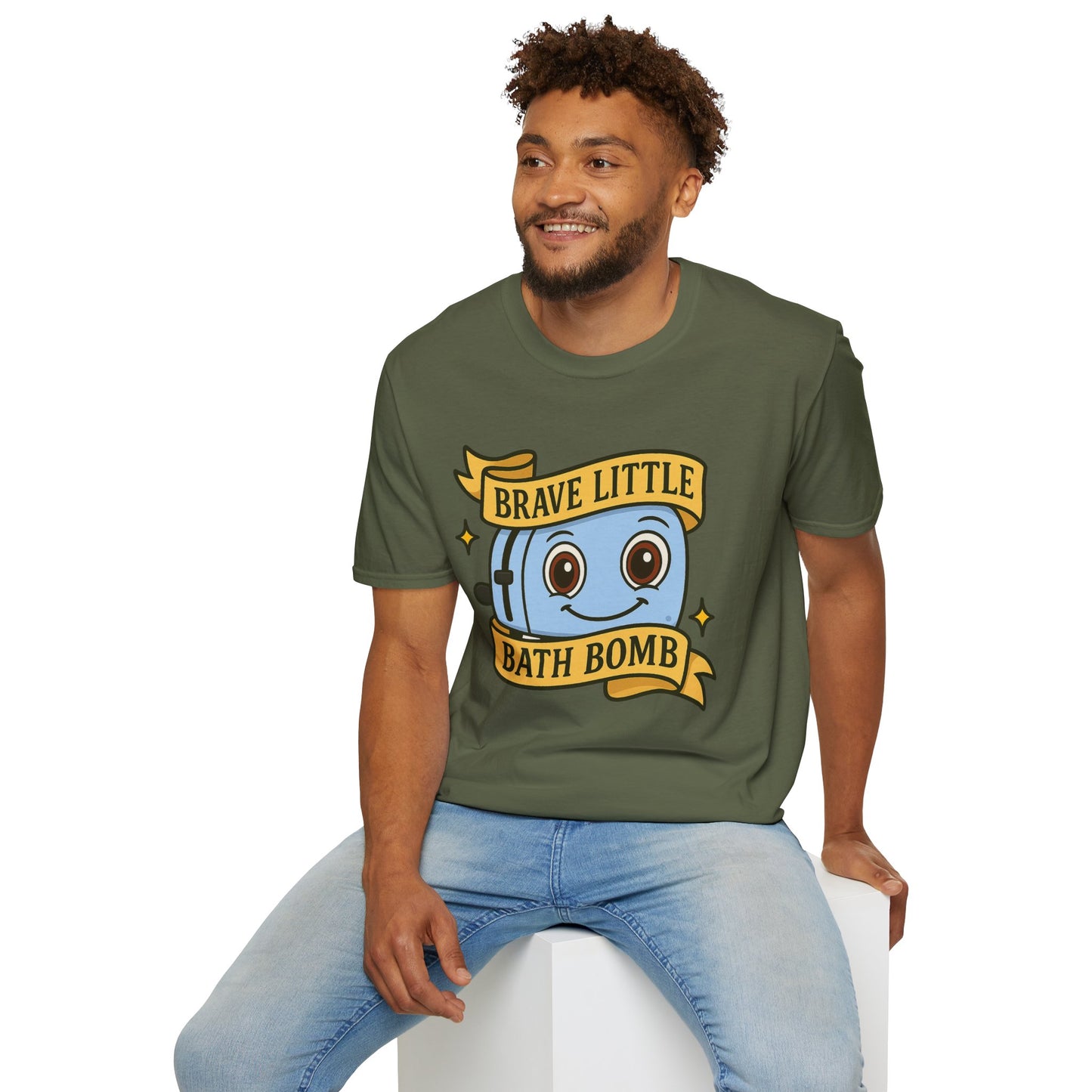 Brave Little Bath Bomb T-Shirt, Whimsical Tee for Kids, Fun Gift for Birthdays, Bath Lovers, Unique Graphic Shirt