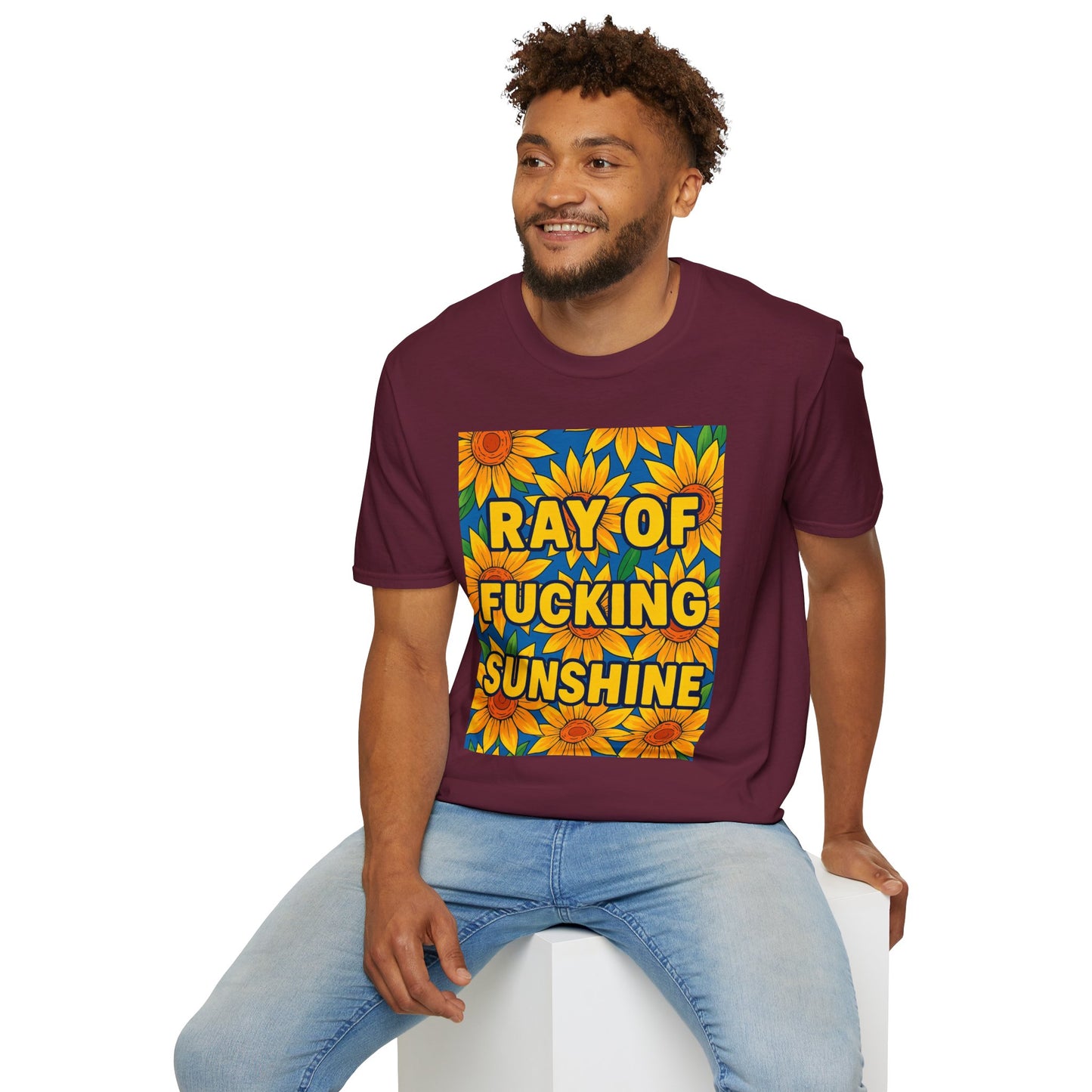 Cheerful Graphic Tee: "Ray of Fucking Sunshine" Unisex Softstyle T-Shirt | Gift for Friends, Casual Wear, Summer Vibes, Birthday Gift, [...]