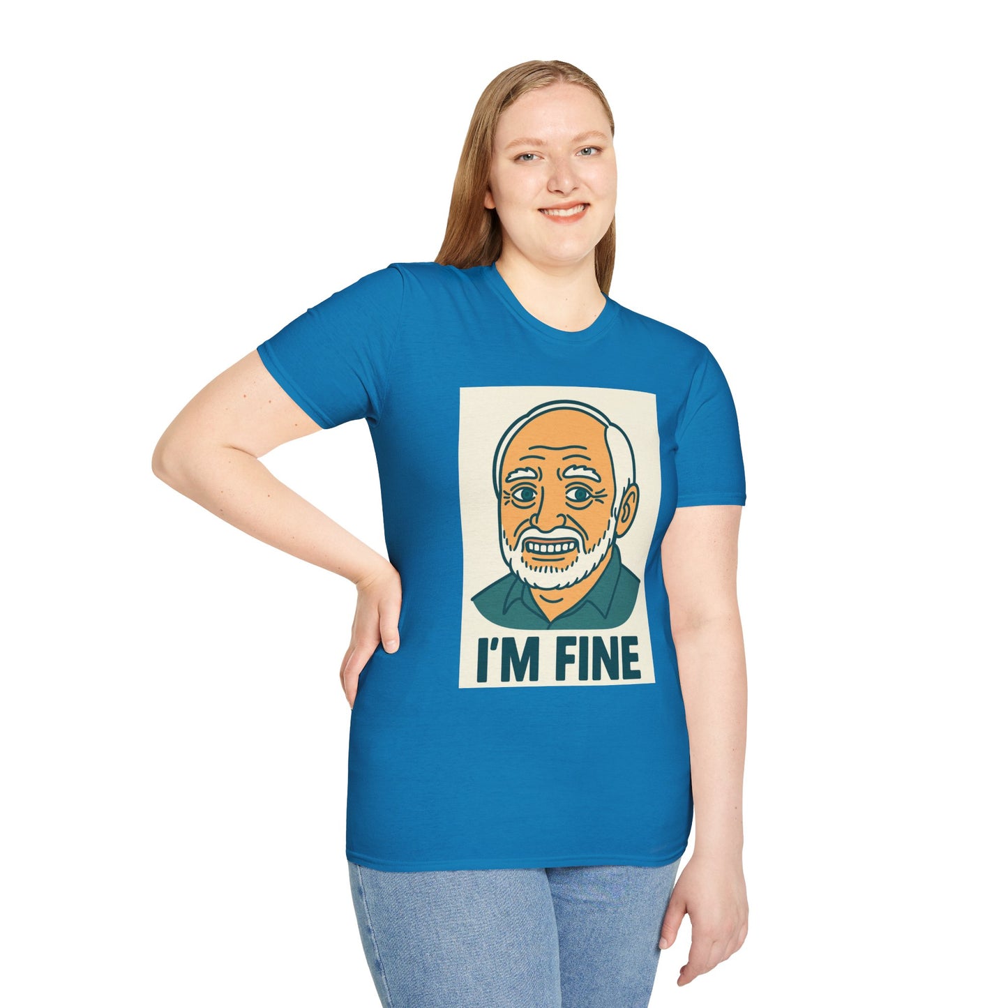Humorous Unisex T-Shirt - 'I'M FINE', Funny Gift, Casual Wear, Everyday Humor, Father's Day Tee, Gift for Dad