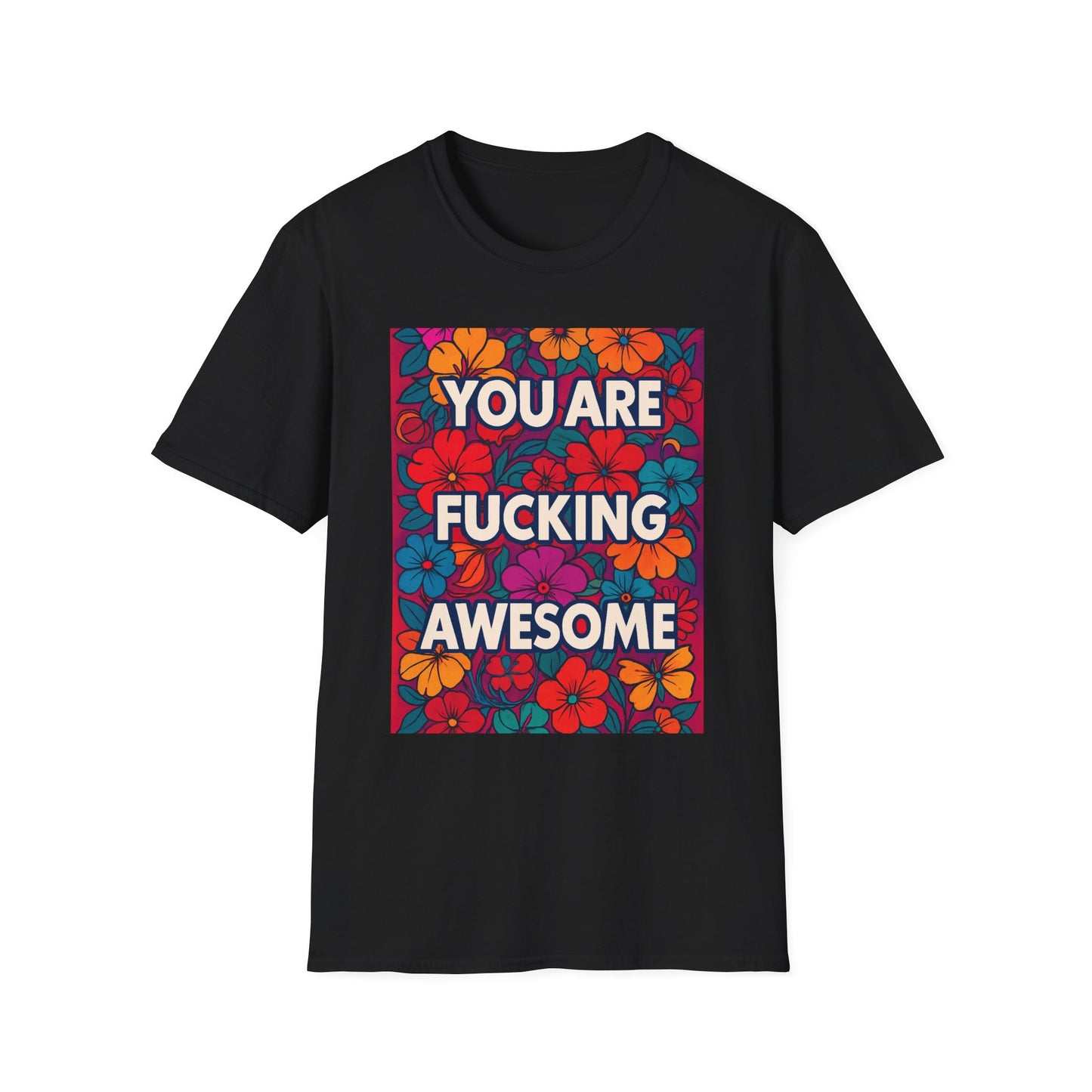 Colorful Inspirational Graphic T-Shirt, You Are Awesome Tee, Gift for Friends, Motivational Shirt, Casual Wear, Summer Vibes