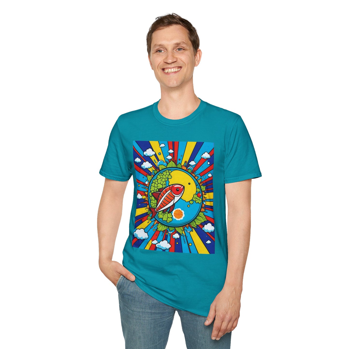 Trippy Sushi Shirt for Foodies Gift for Psychedelic Art Fans Funny Unisex Japanese Graphic Tee