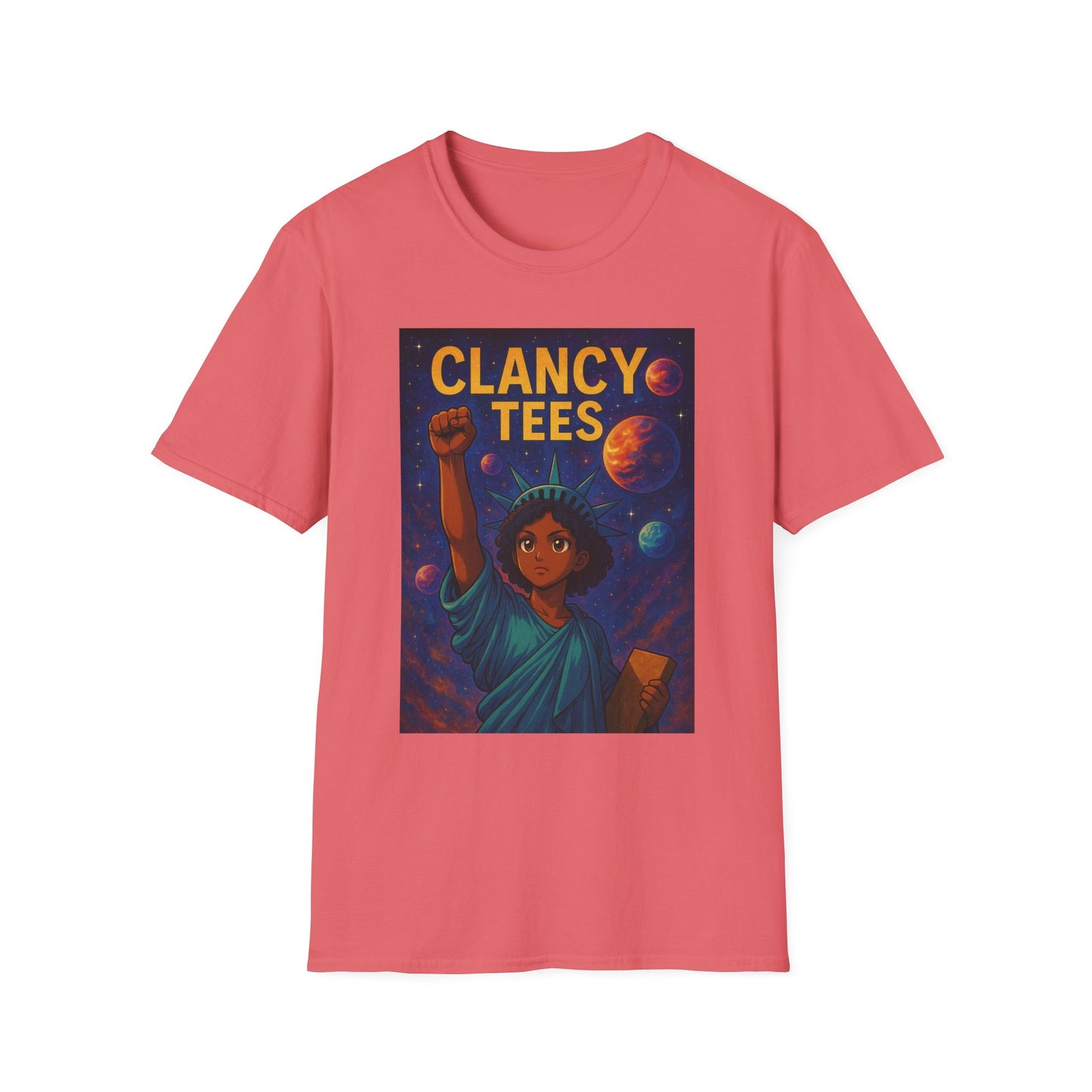 Empowerment Liberty Graphic T-Shirt, Space-Themed Tee, Unisex Casual Wear, Gift for Space Lovers, Inspirational Fashion