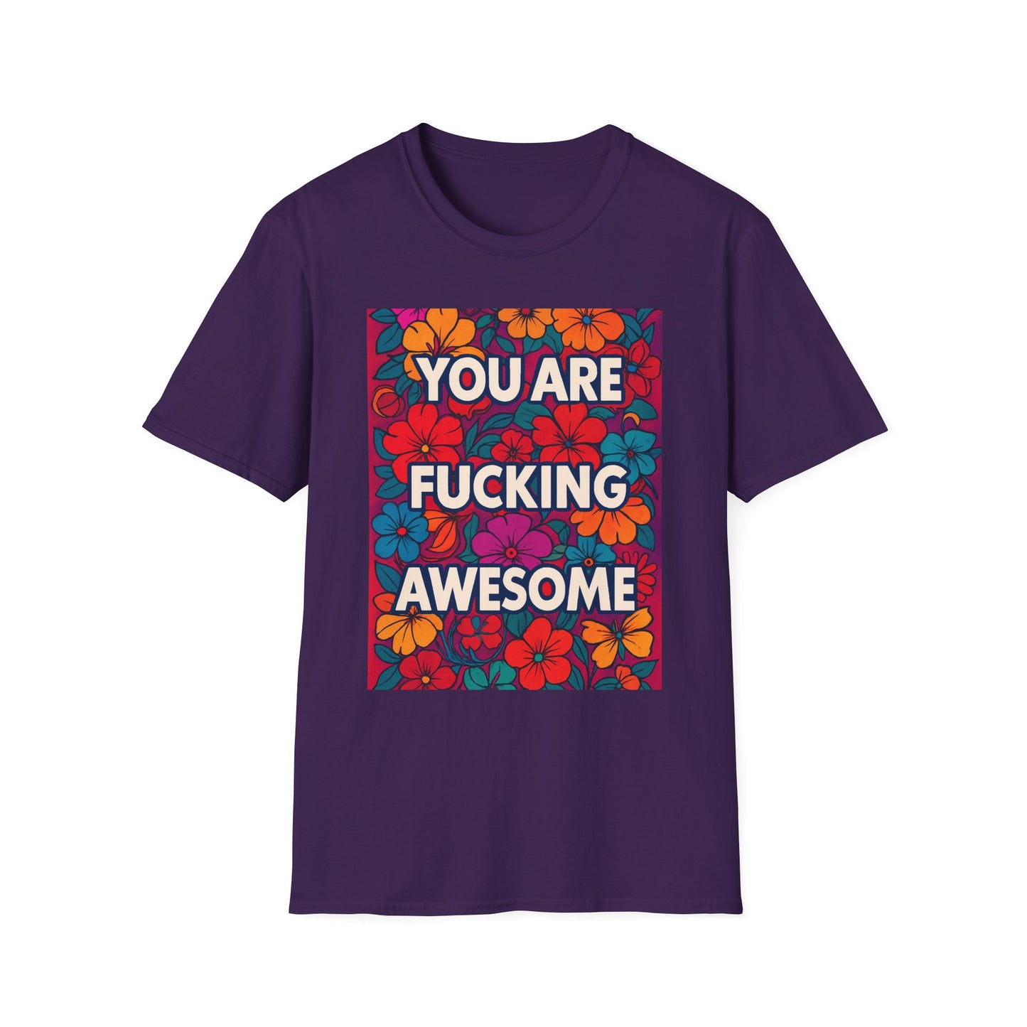 Colorful Inspirational Graphic T-Shirt, You Are Awesome Tee, Gift for Friends, Motivational Shirt, Casual Wear, Summer Vibes