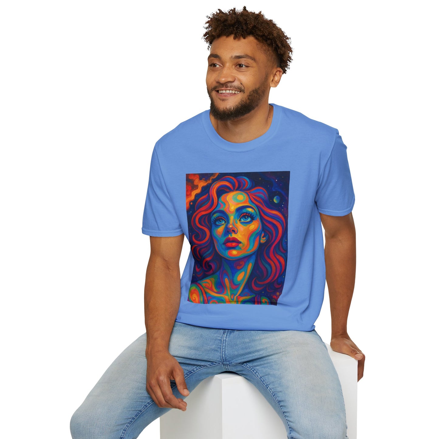Psychedelic Woman Face Shirt | Trippy Pop Art T-Shirt | Colorful Surreal Portrait Tee | Gift for Art Lovers