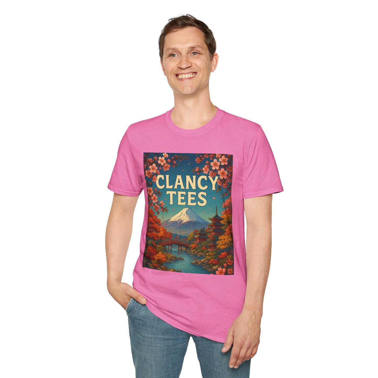 Clancy Tees Unisex Softstyle T-Shirt - Japanese Landscape Design, Gift for Nature Lovers, Vintage Aesthetic Tee, Casual Wear, Art [...]