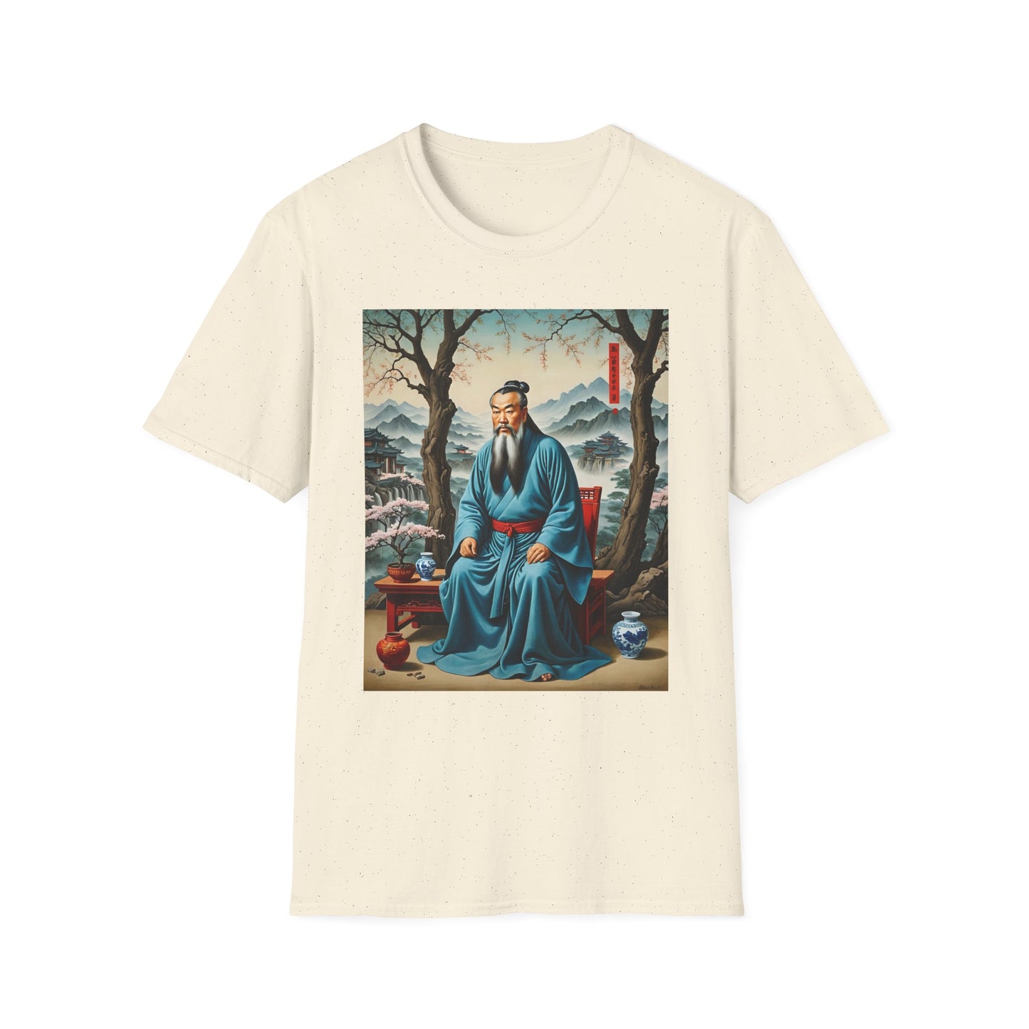 Ancient Scholar T-Shirt Eastern Wisdom Graphic Tee Traditional Art Shirt Gift for History Buffs Gift for Philosophy Fans Timeless Cultural Artwork