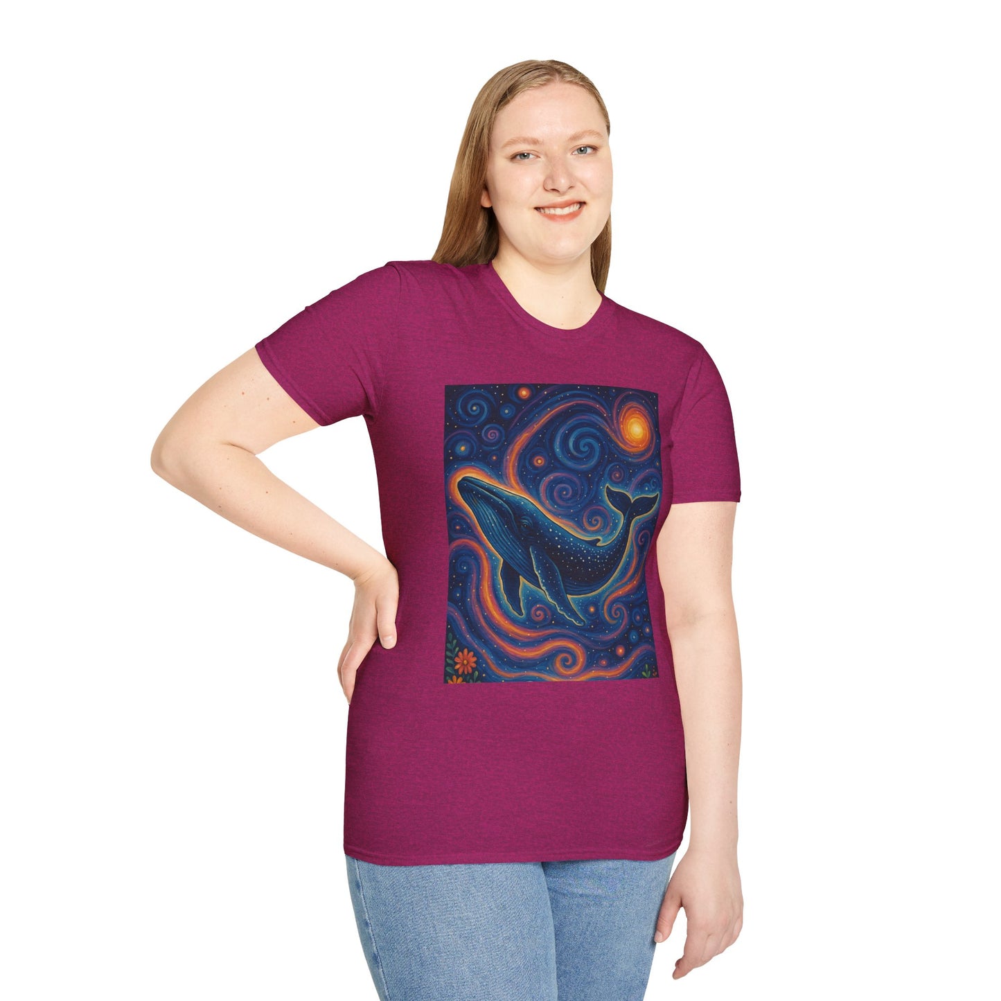Cosmic Whale T-Shirt – Surreal Space Ocean Graphic Tee – Spiritual Whale Shirt Gift for Dreamers, Stargazers, Nature Nerds & Trippy Art Collectors