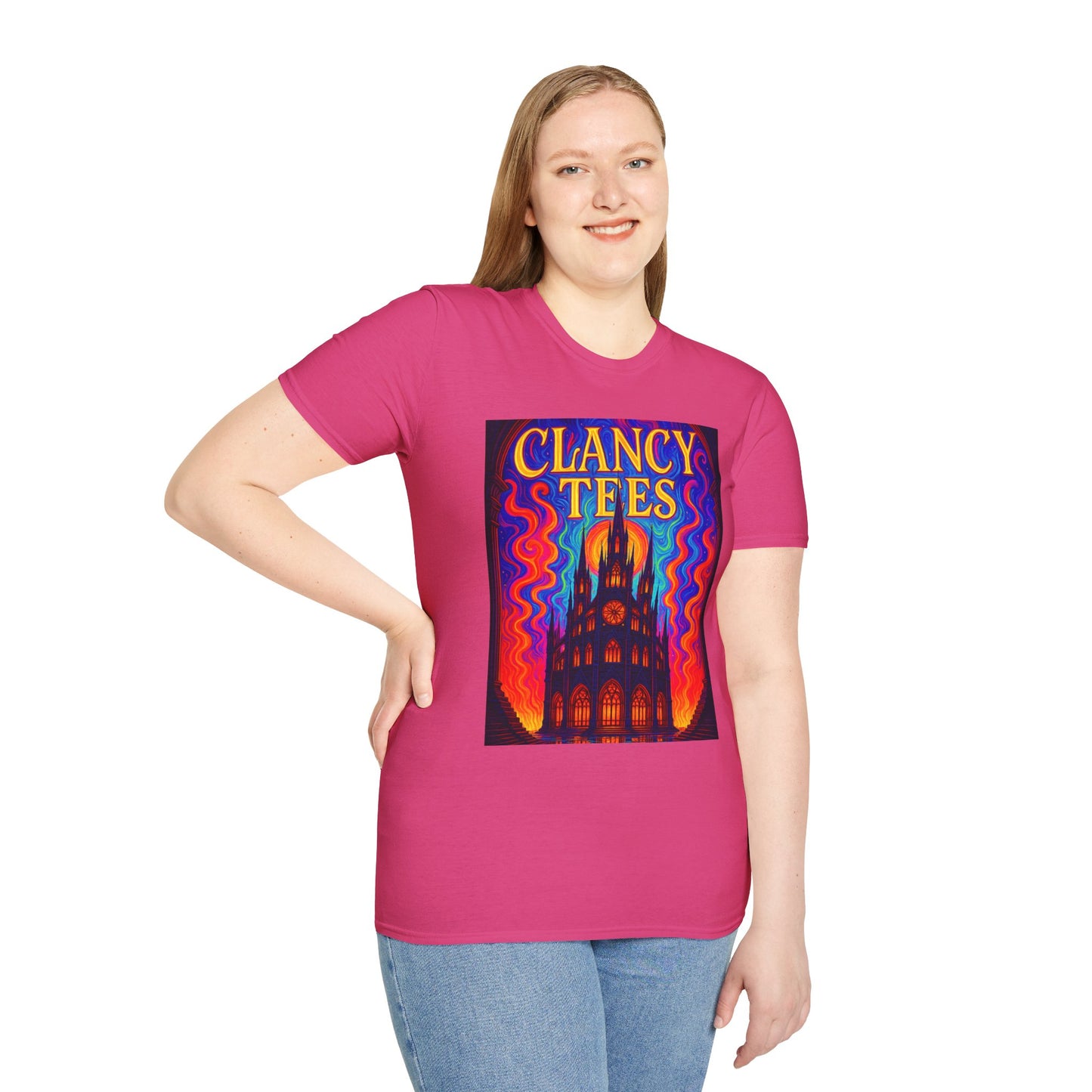 Psychedelic Cathedral Shirt – Trippy Gothic Church Tee – Gift for Art Nerds, Music Festival Fans, Visual Explorers, and Spiritual Weirdos