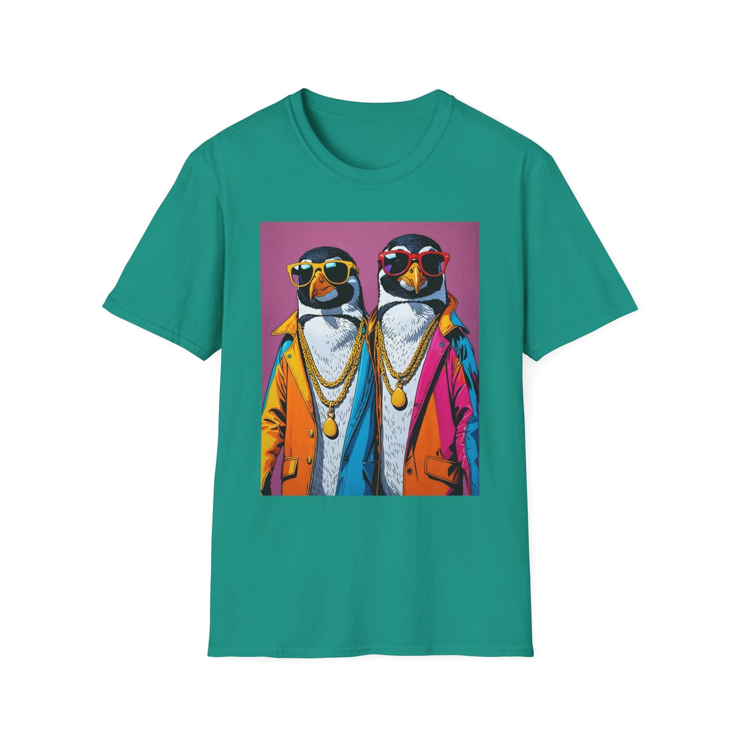 Cool Penguin Shirt – Funny Hip Hop Penguin Graphic Tee – Gift for Animal Lovers, Streetwear Fans, and People Who Stay Icy Year-Round
