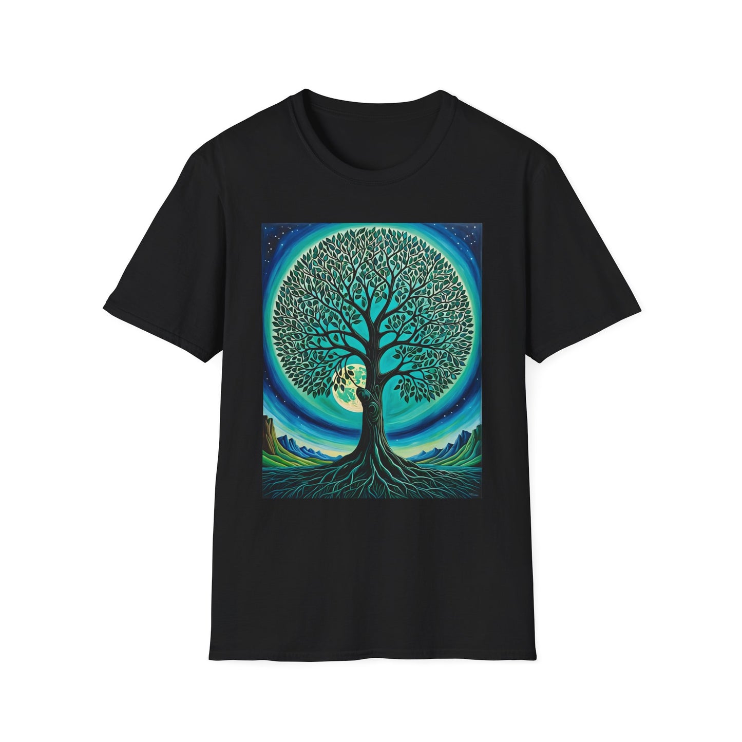 Tree of Life T-Shirt – Cosmic Nature Graphic Tee – Gift for Spiritual Friends, Psychedelic Art Lovers, and Mindful Hippie Souls