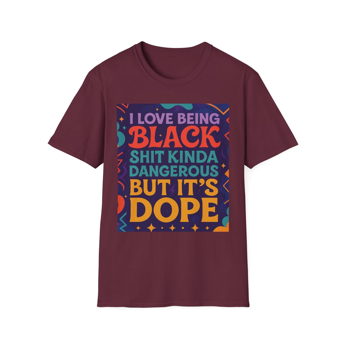 I Love Being Black Shirt – Bold Afrocentric Graphic Tee – Funny Black Pride Design – Gift for Pro-Black Friends and Culture Lovers