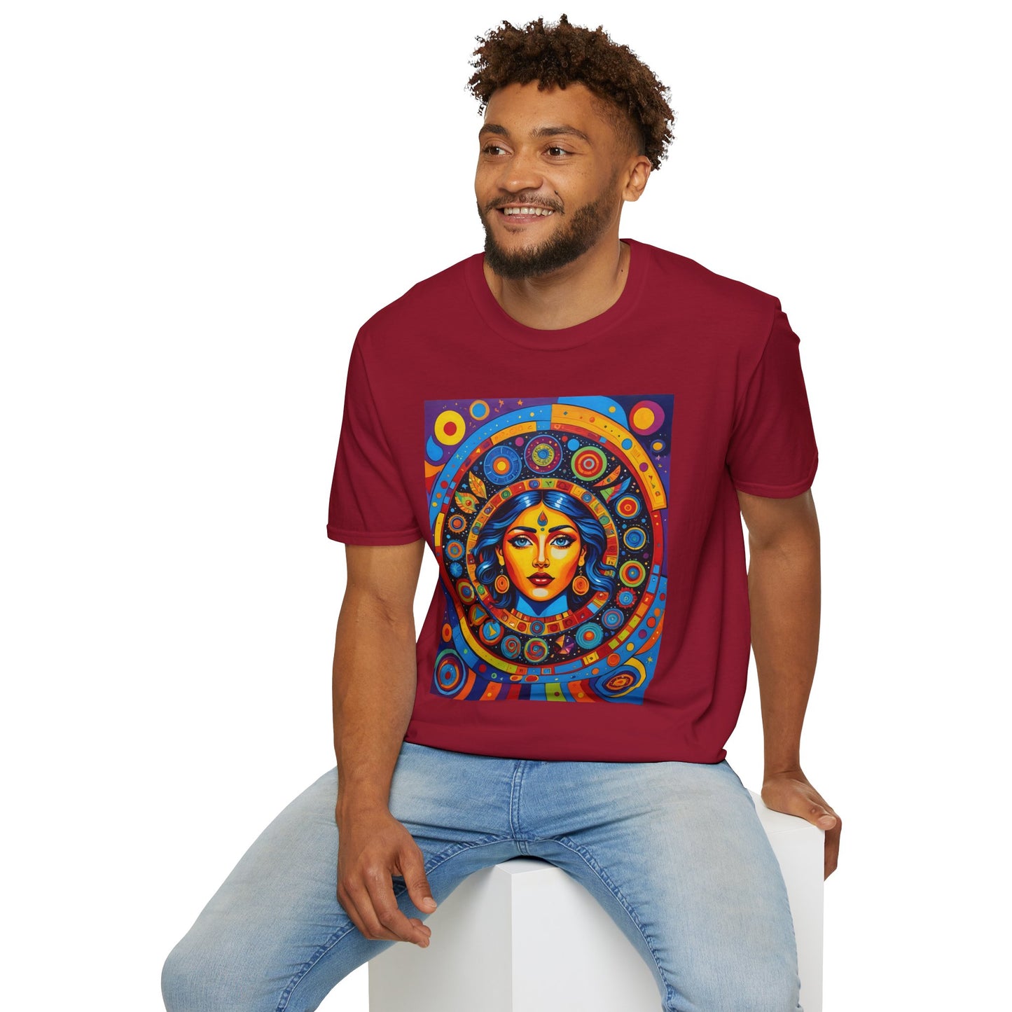 Vibrant Art T-Shirt - Unisex Softstyle Tee, Colorful Graphic Shirt, Gift for Art Lovers, Perfect for Casual Wear, Unique Statement Piece