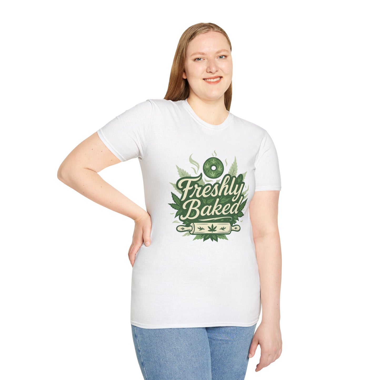 Freshly Baked T-Shirt, Unisex Graphic Tee for Cooks, Foodies, Parties, 420 Celebrations, Unique Gift Idea