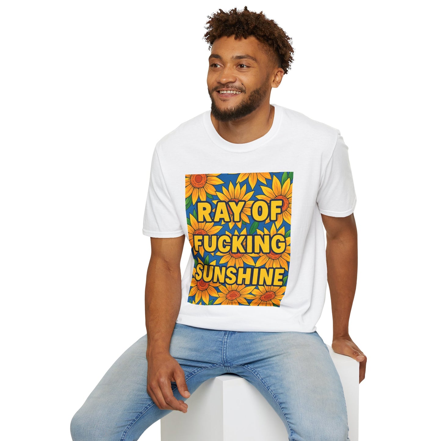Cheerful Graphic Tee: "Ray of Fucking Sunshine" Unisex Softstyle T-Shirt | Gift for Friends, Casual Wear, Summer Vibes, Birthday Gift, [...]