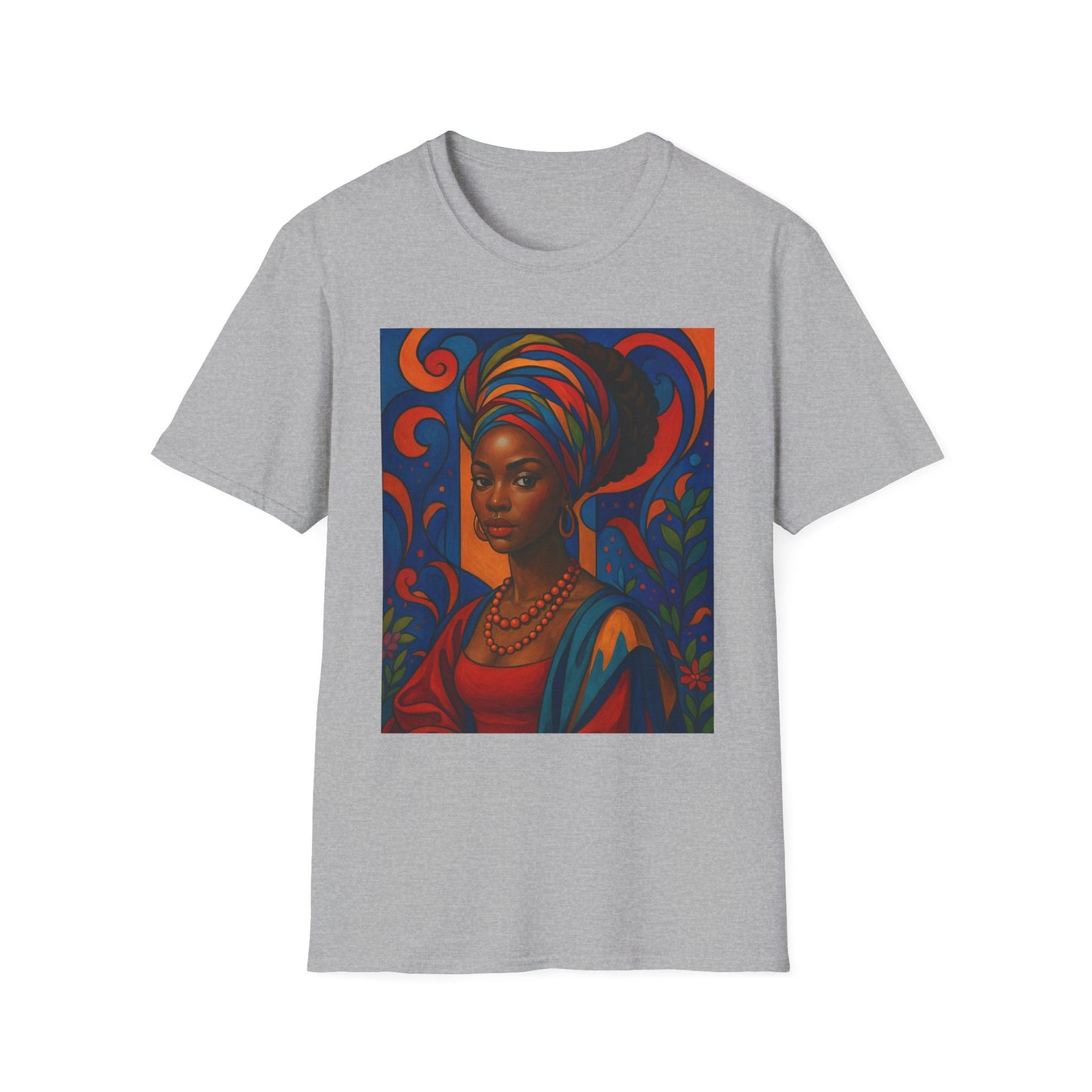 Afrocentric Queen T Shirt Bold Colorful African Art Tee for Black Women Melanin Magic Lovers Cultural Pride Streetwear and Afro Art Enthusiasts