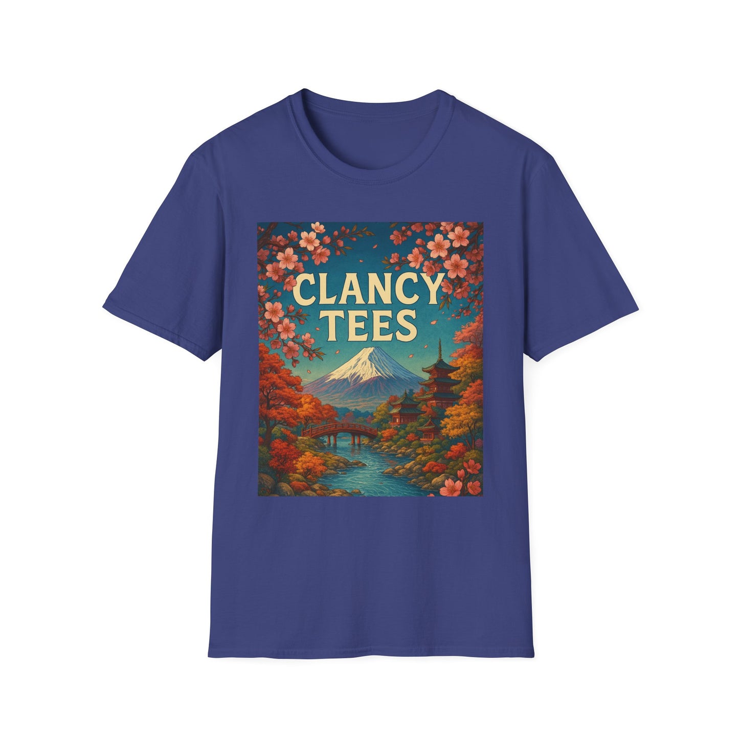 Clancy Tees Unisex Softstyle T-Shirt - Japanese Landscape Design, Gift for Nature Lovers, Vintage Aesthetic Tee, Casual Wear, Art [...]