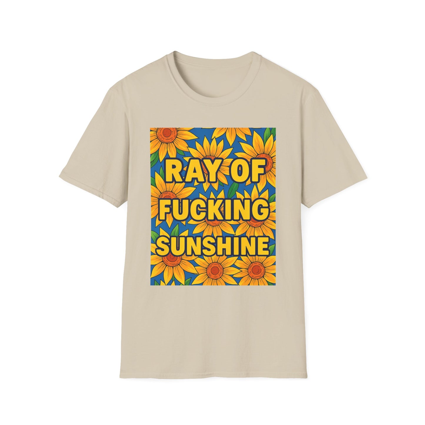Cheerful Graphic Tee: "Ray of Fucking Sunshine" Unisex Softstyle T-Shirt | Gift for Friends, Casual Wear, Summer Vibes, Birthday Gift, [...]
