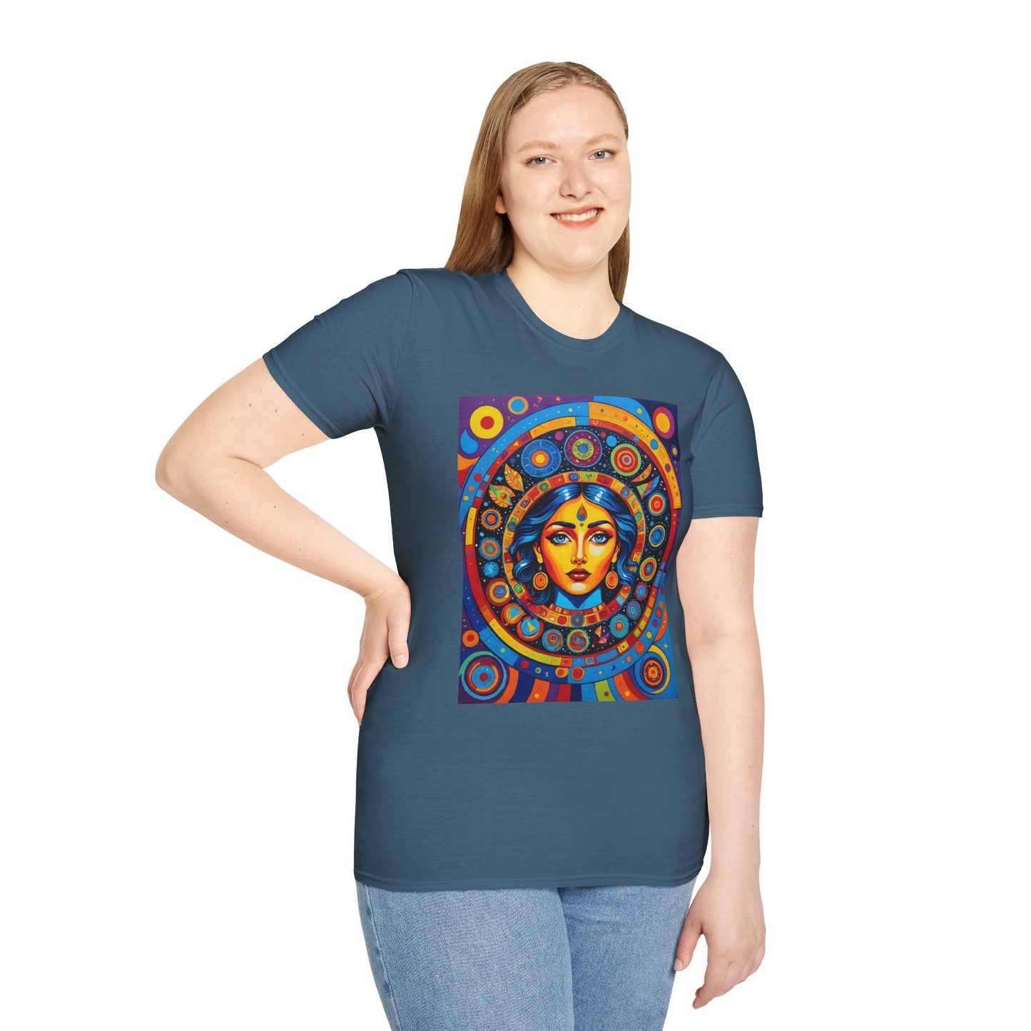 Vibrant Art T-Shirt - Unisex Softstyle Tee, Colorful Graphic Shirt, Gift for Art Lovers, Perfect for Casual Wear, Unique Statement Piece